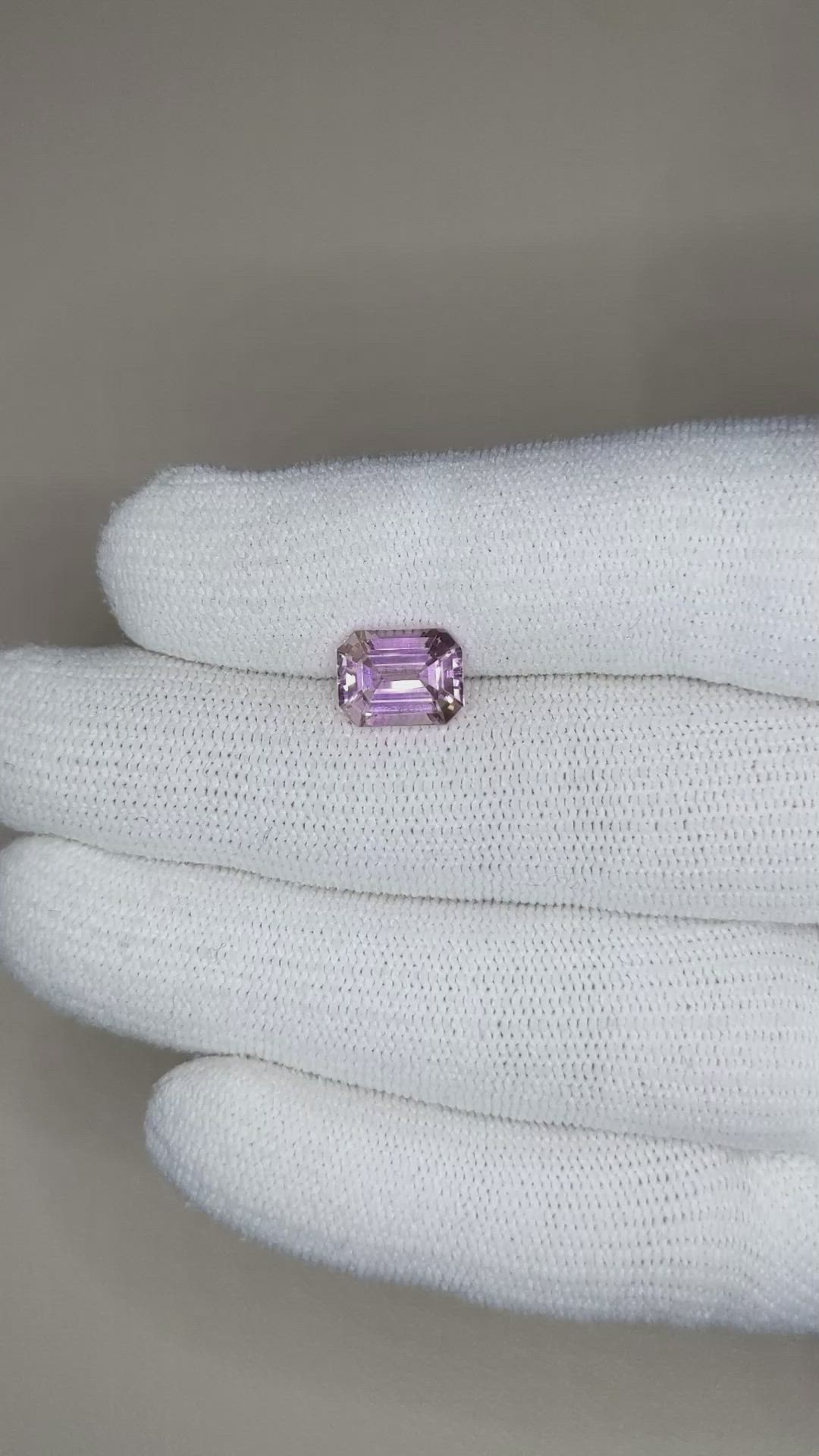 3.09 Ct. Purplish Pink Sapphire from Ceylon (Sri Lanka) Size Video