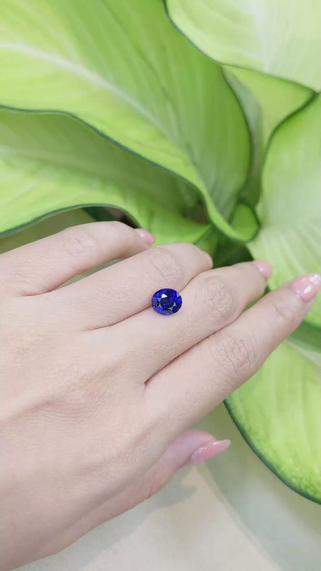 2.87 Ct. Blue Sapphire from Ceylon (Sri Lanka) Size Video