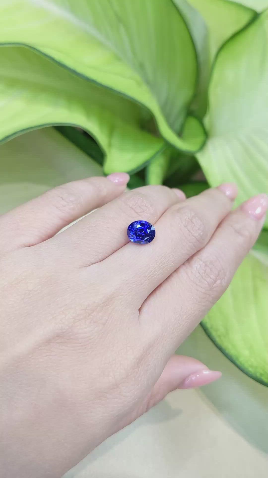 3.50 Ct. Blue Sapphire from Ceylon (Sri Lanka) Size Video