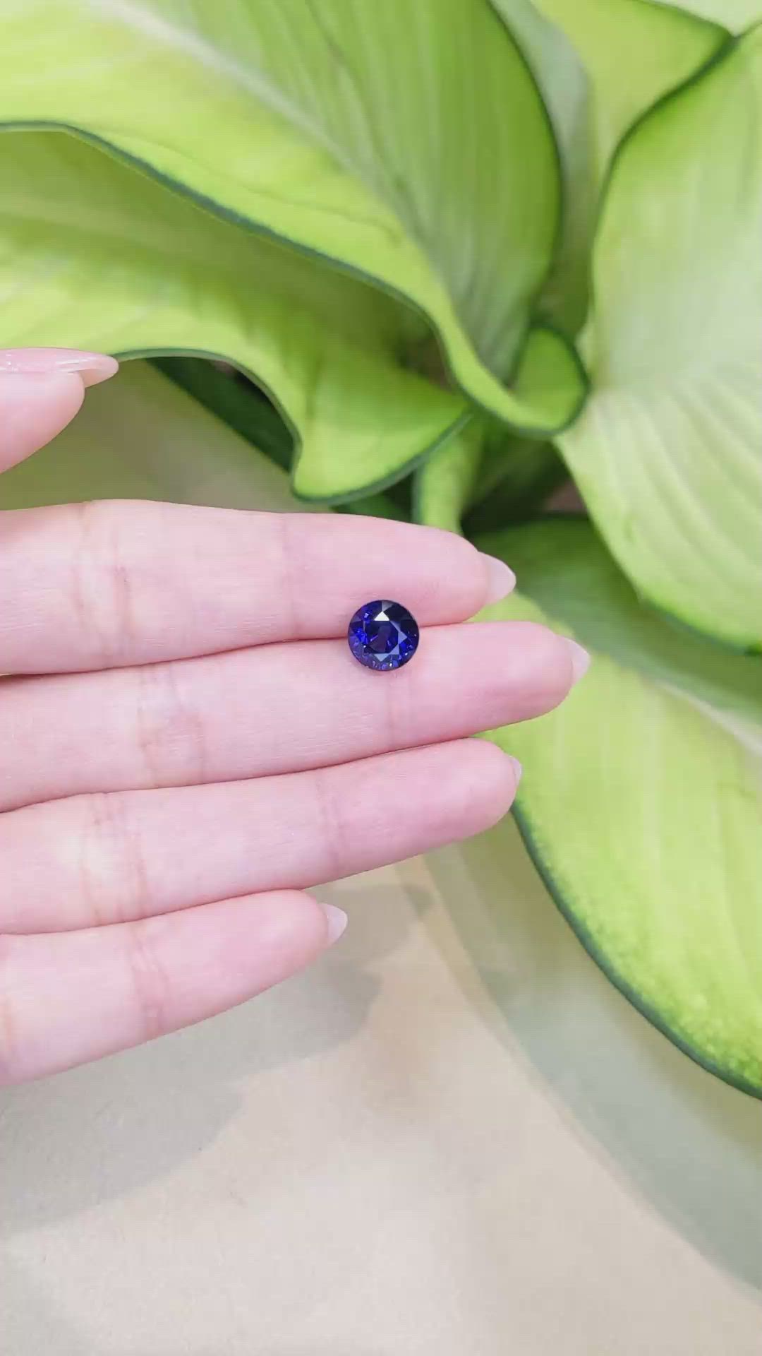 3.48 Ct. Blue Sapphire from Ceylon (Sri Lanka) Size Video