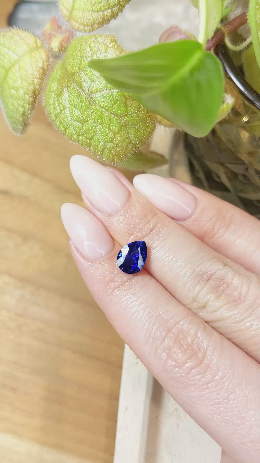 2.20 Ct. Blue Sapphire from Ceylon (Sri Lanka) Size Video