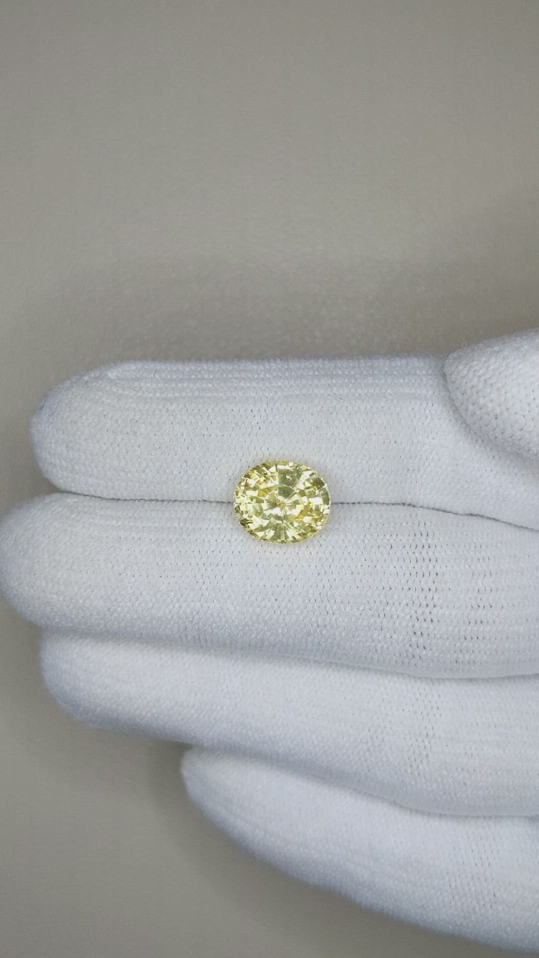 3.38 Ct. Yellow Sapphire from Ceylon (Sri Lanka) Size Video