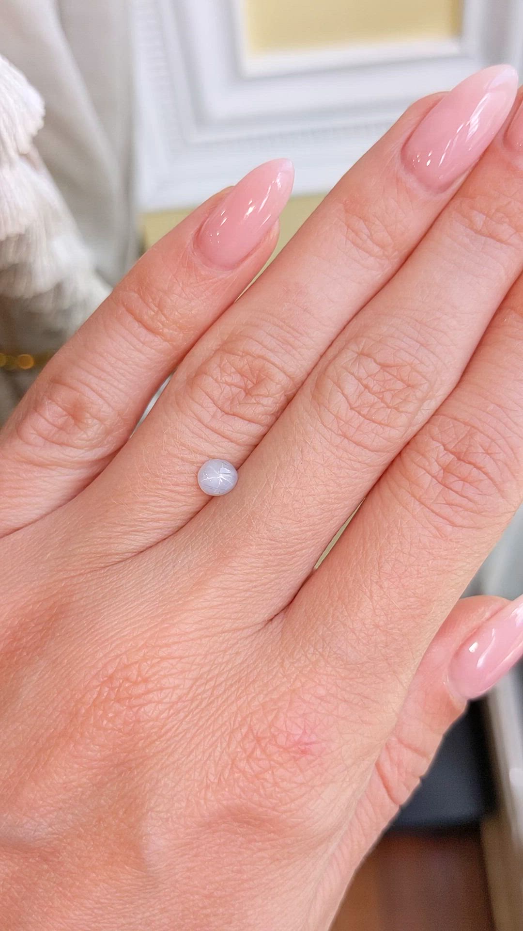 0.70 Ct. Grey Star Sapphire from Ceylon (Sri Lanka) Size Video