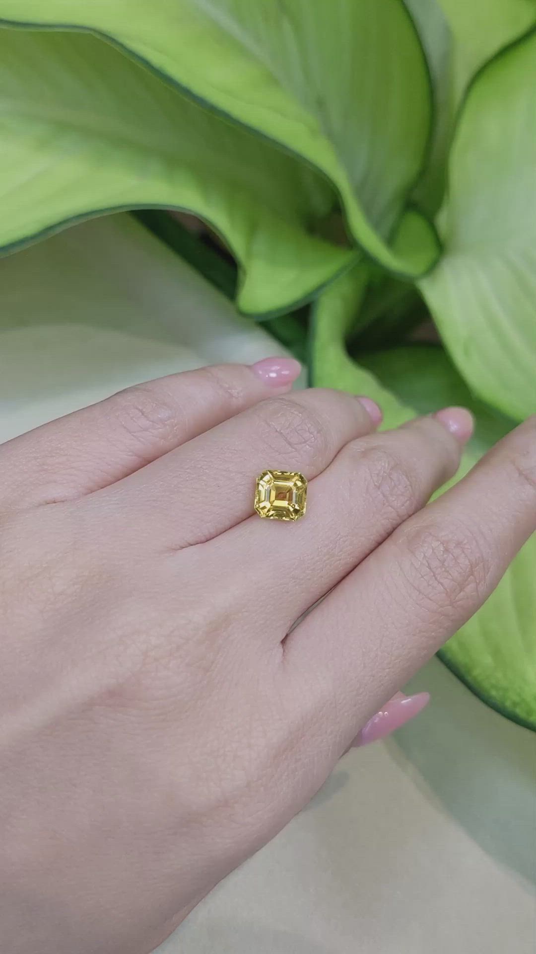 2.68 Ct. Yellow Sapphire from Ceylon (Sri Lanka) Size Video