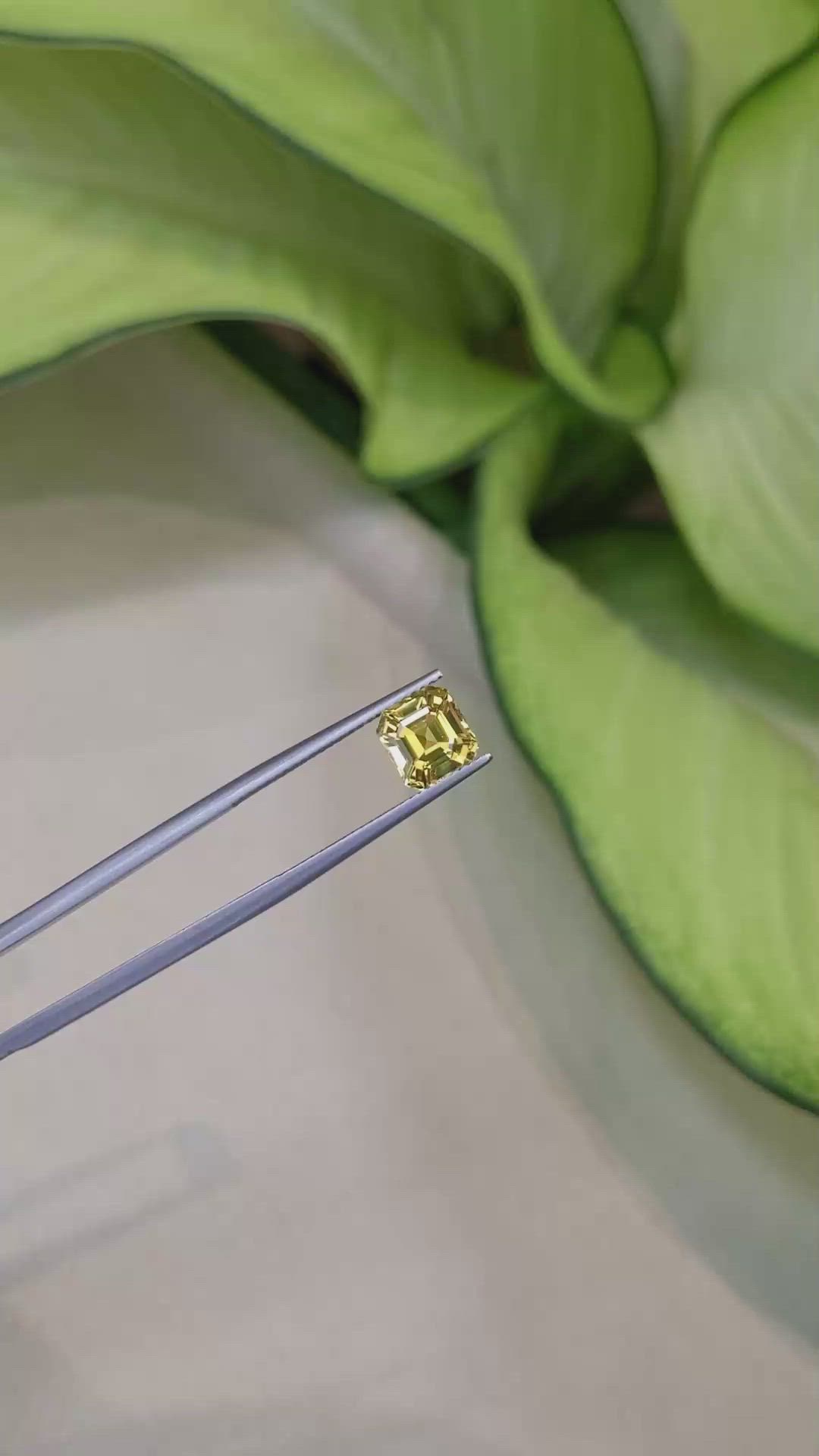 2.68 Ct. Yellow Sapphire from Ceylon (Sri Lanka) Size Video