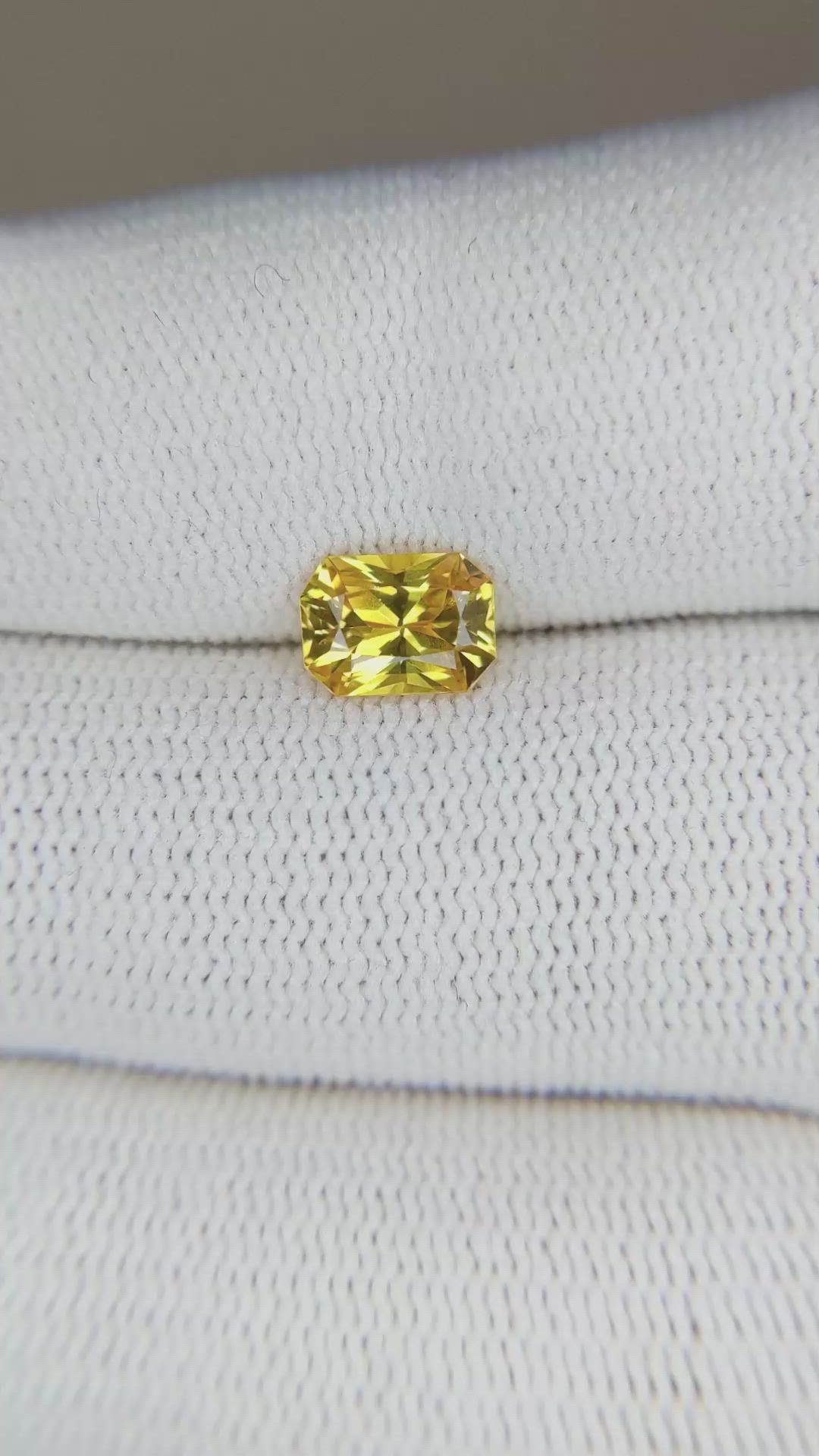 1.20 Ct. Yellow Sapphire from Ceylon (Sri Lanka) Size Video