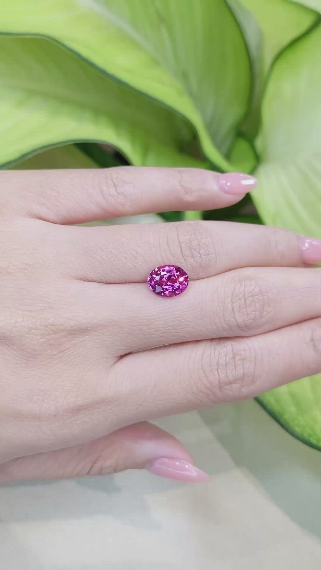 2.85 Ct. Pink Sapphire from Ceylon (Sri Lanka) Size Video