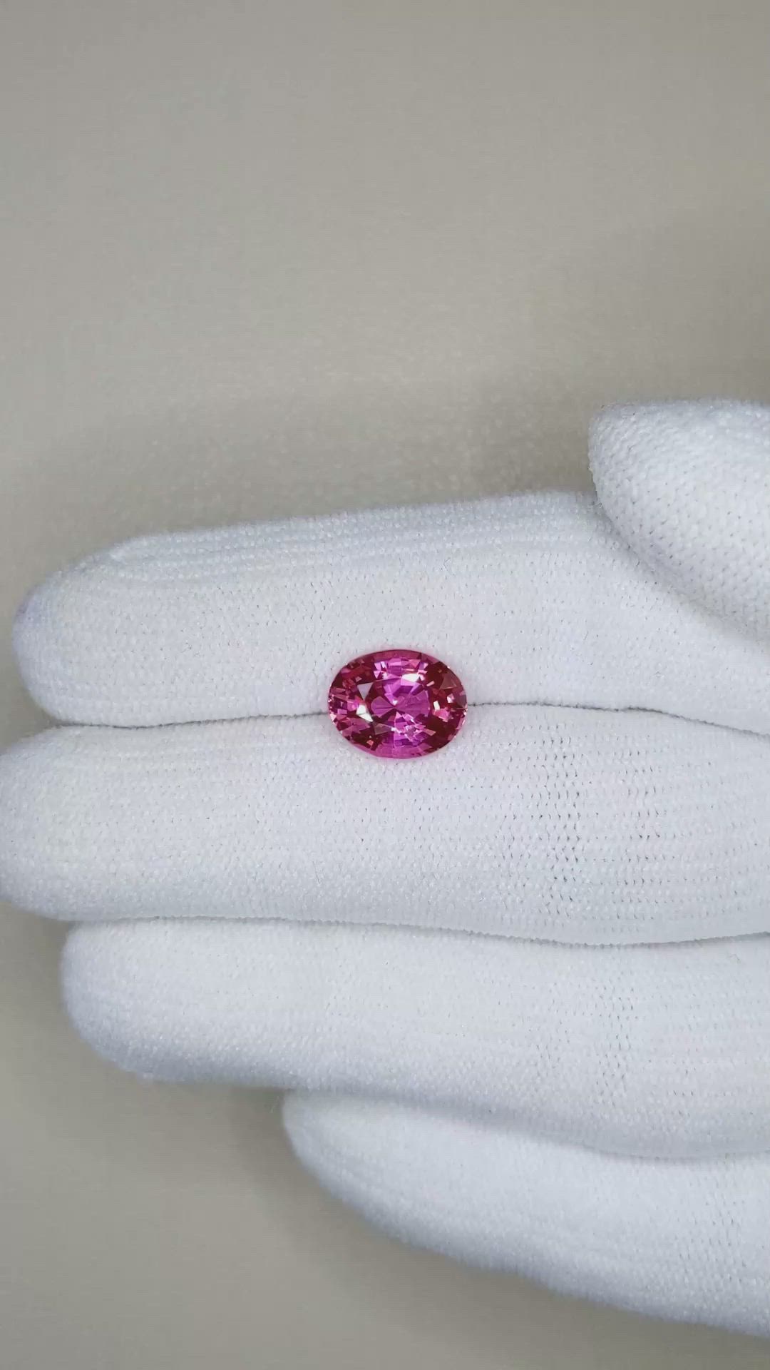 2.85 Ct. Pink Sapphire from Ceylon (Sri Lanka) Size Video