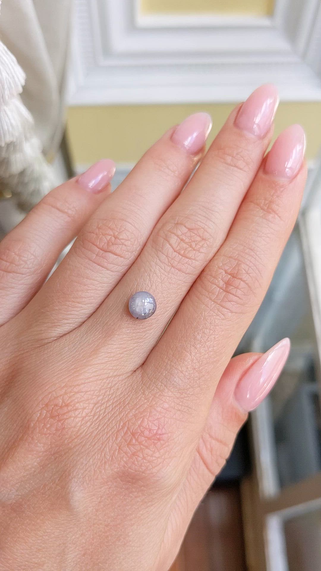 1.28 Ct. Grey Star Sapphire from Ceylon (Sri Lanka) Size Video