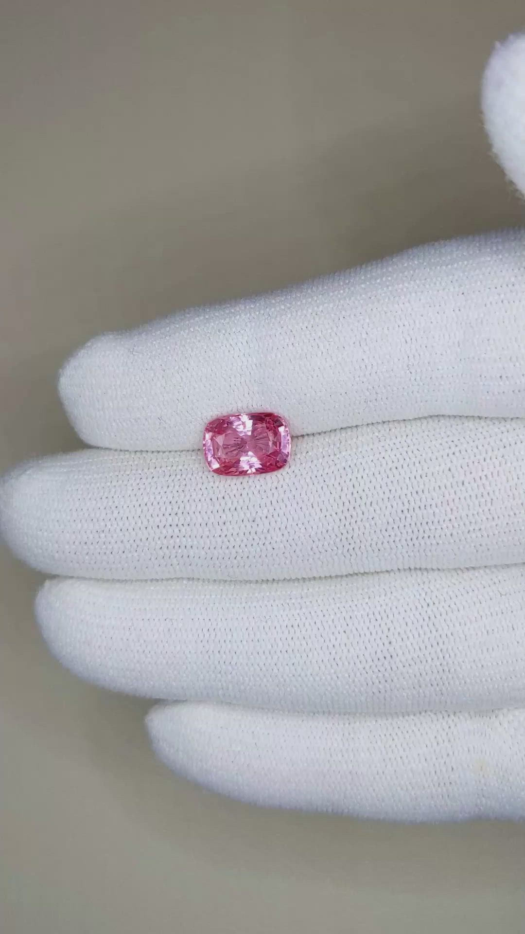 3.35 Ct. Pink Sapphire from Ceylon (Sri Lanka) Size Video