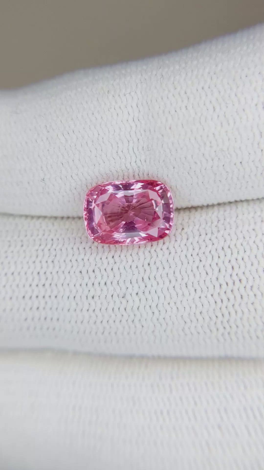 3.35 Ct. Pink Sapphire from Ceylon (Sri Lanka) Size Video