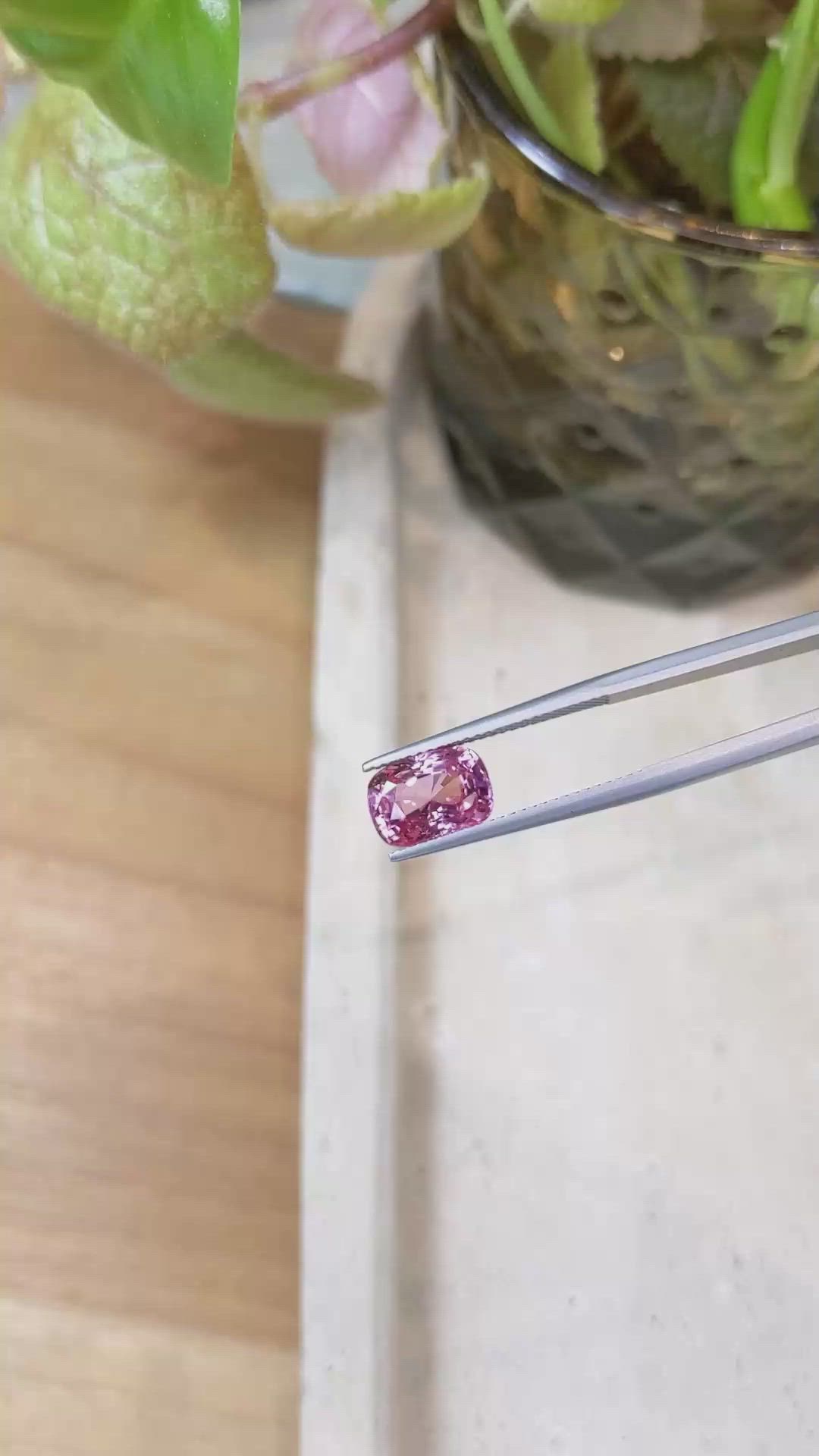 3.35 Ct. Pink Sapphire from Ceylon (Sri Lanka) Size Video