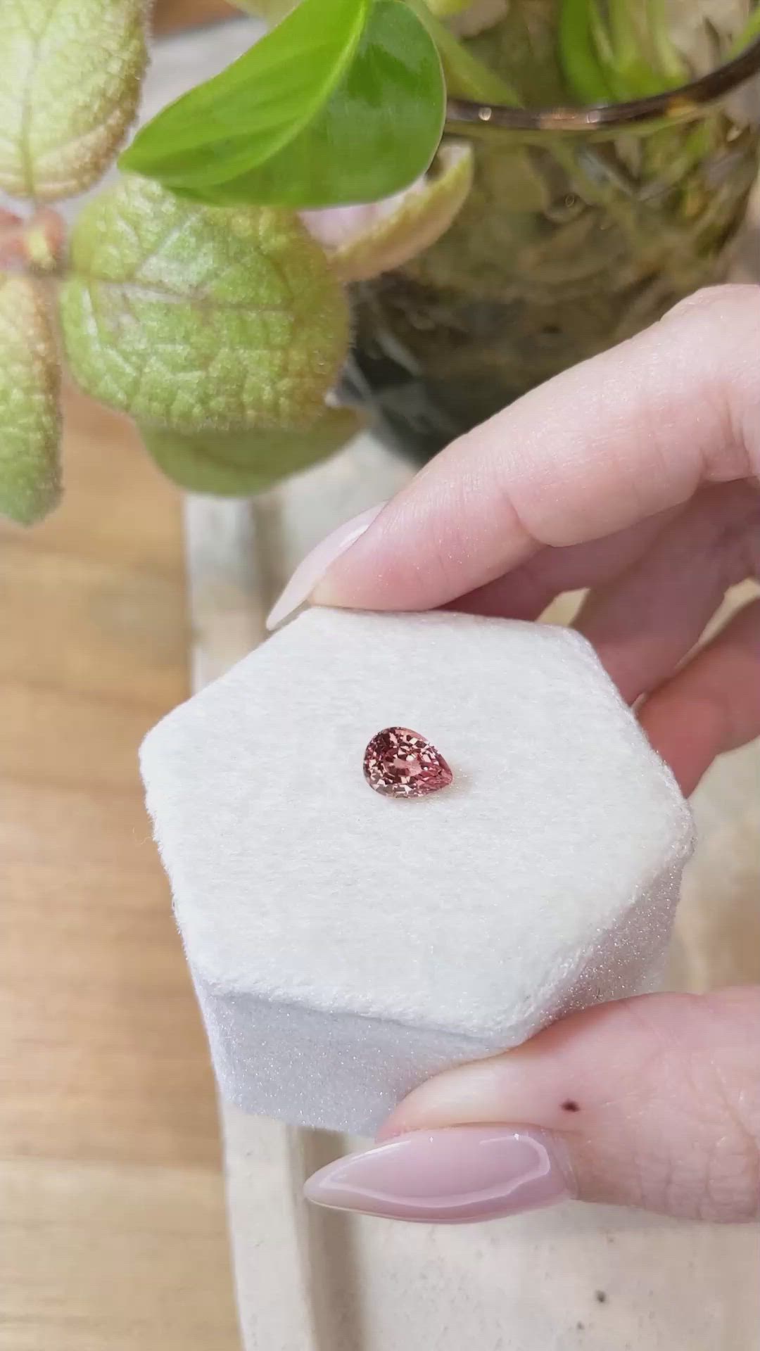 1.69 Ct. Padparadscha Sapphire from Ceylon (Sri Lanka) Size Video