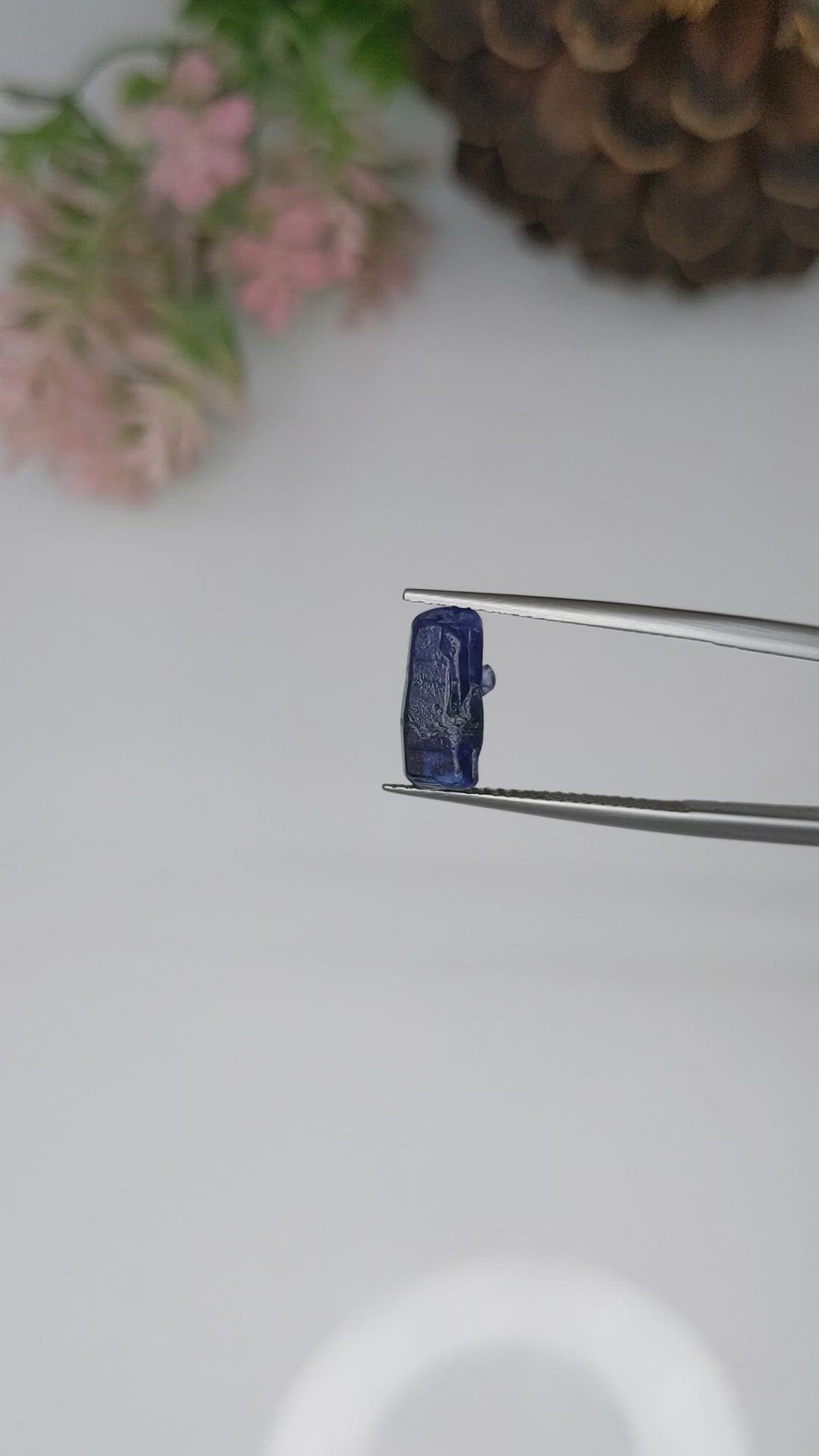 3.52 Ct. Blue Sapphire Crystal from Ceylon (Sri Lanka) Size Video