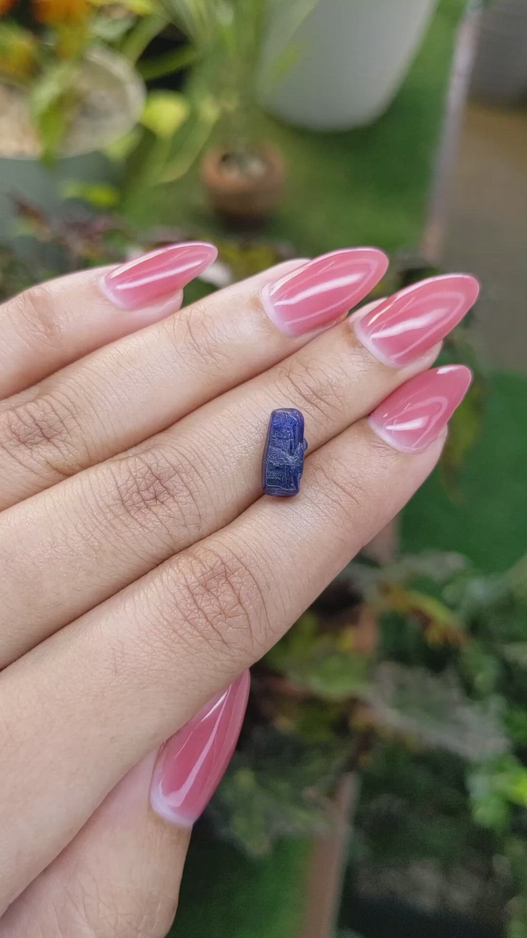 3.52 Ct. Blue Sapphire Crystal from Ceylon (Sri Lanka) Size Video