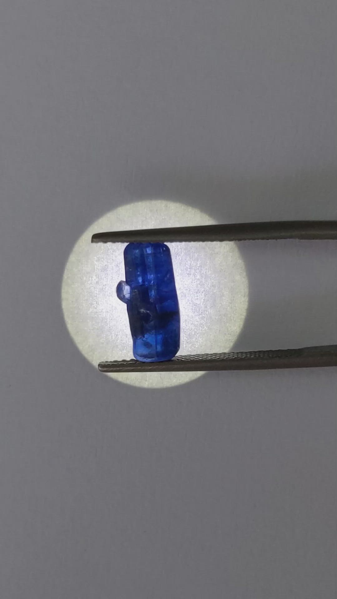 3.52 Ct. Blue Sapphire Crystal from Ceylon (Sri Lanka) Size Video