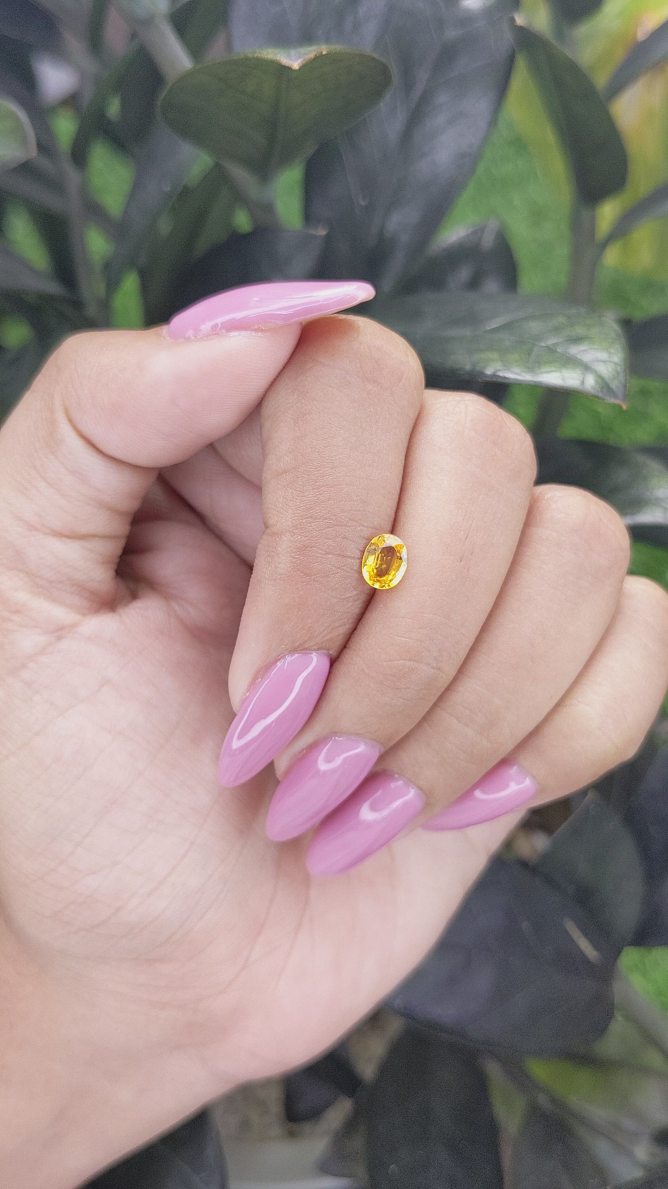 0.67 Ct. Yellow Sapphire from Madagascar Size Video