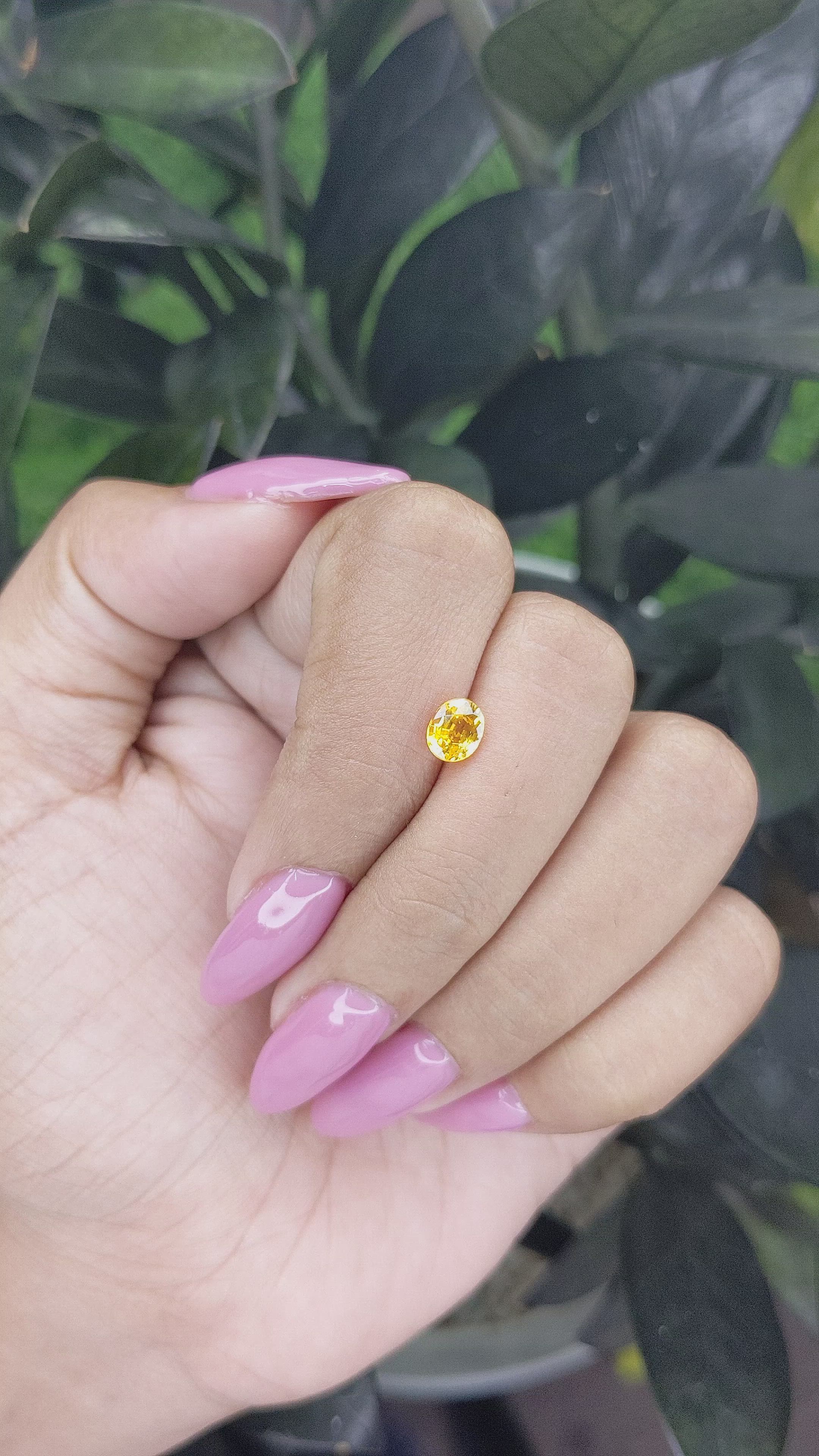 0.80 Ct. Yellow Sapphire from Madagascar Size Video