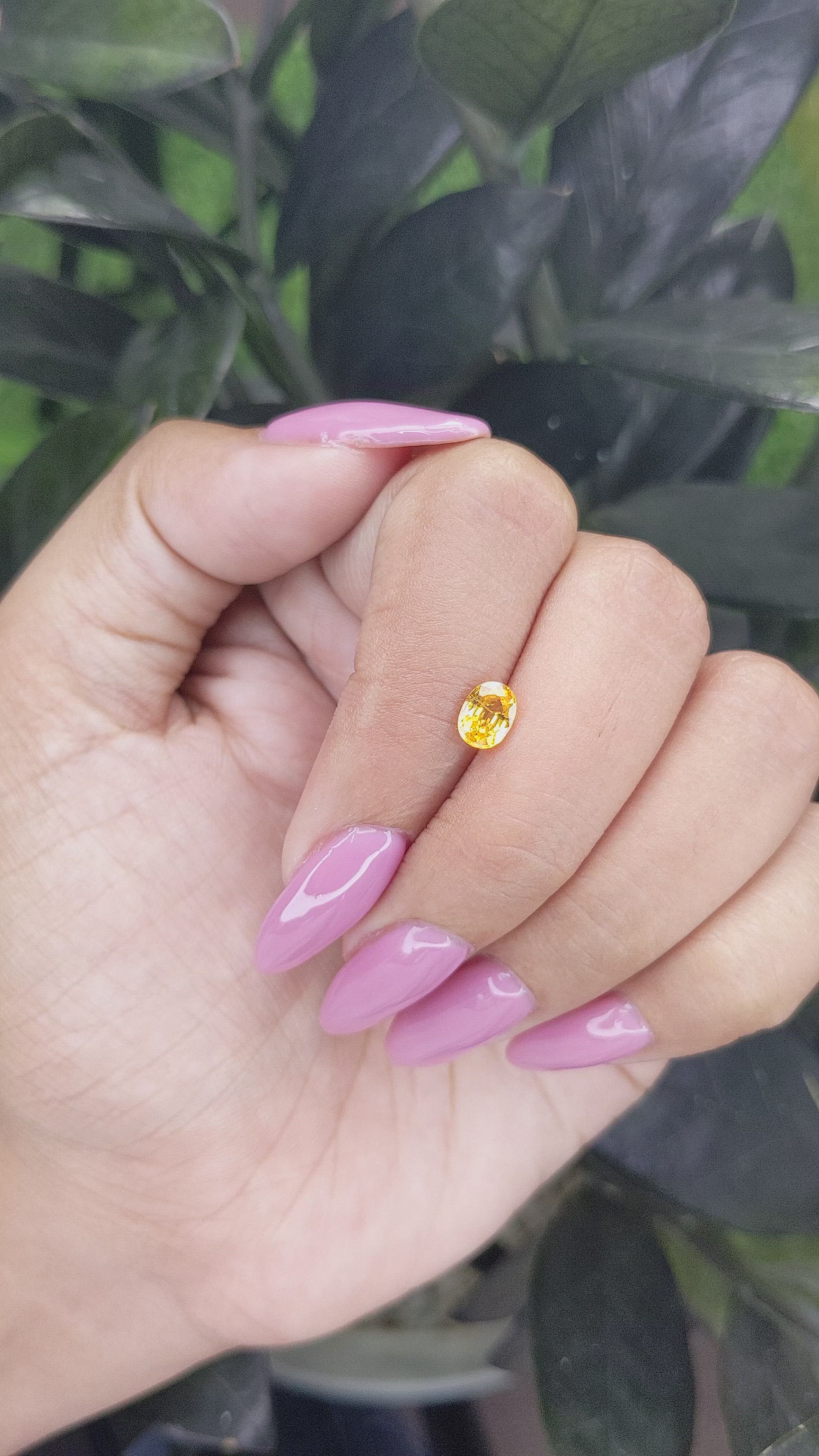 0.82 Ct. Yellow Sapphire from Madagascar Size Video