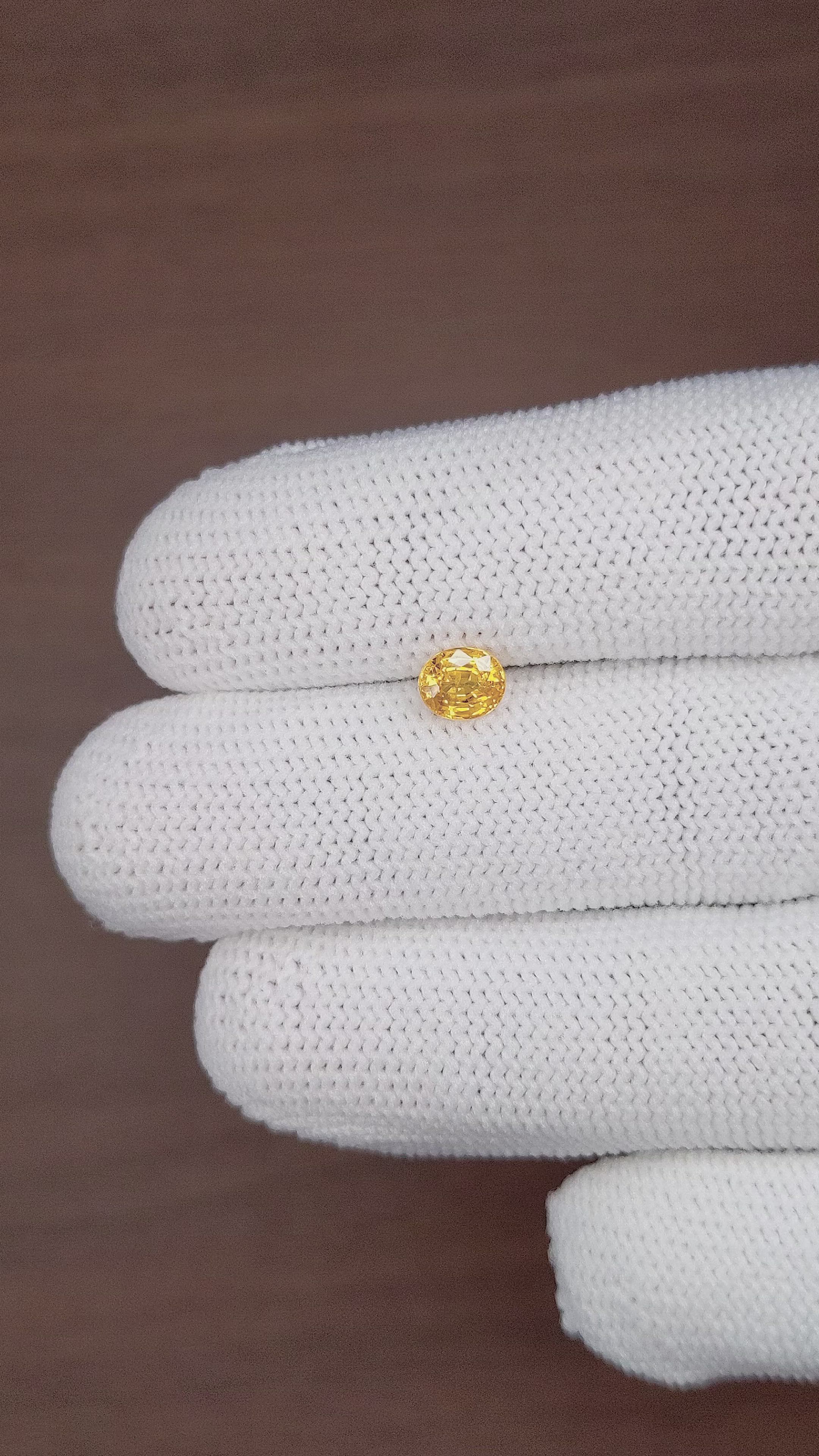 0.92 Ct. Yellow Sapphire from Madagascar Size Video