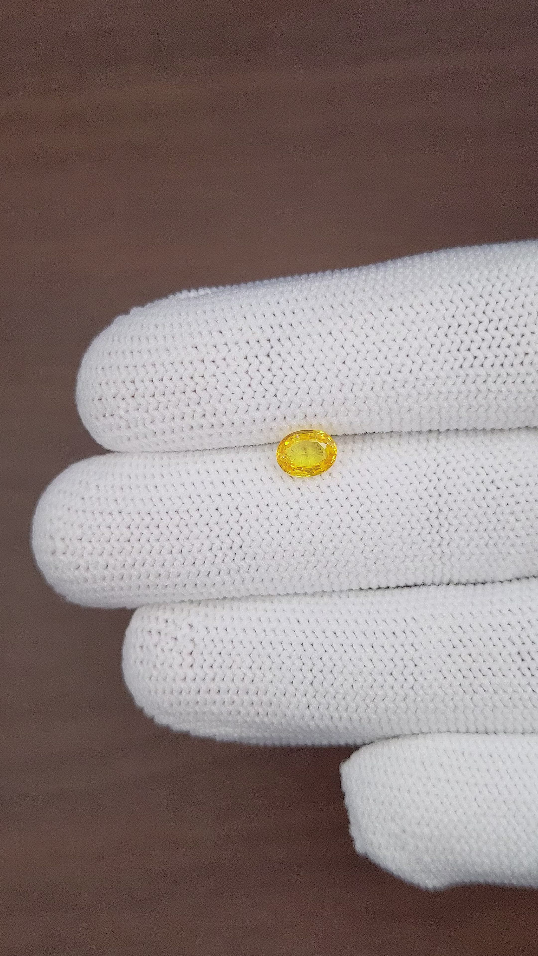 0.78 Ct. Yellow Sapphire from Madagascar Size Video