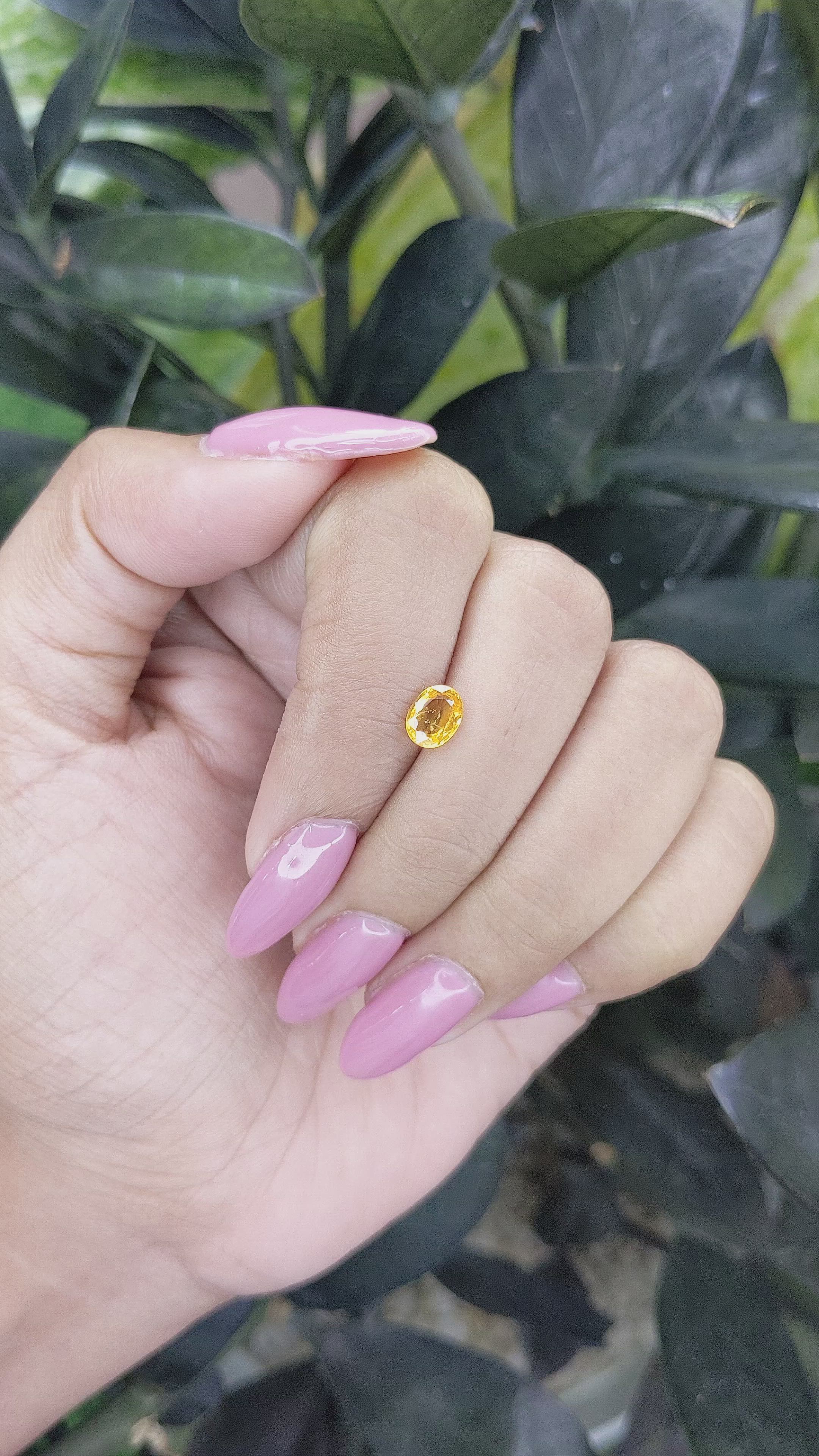 0.78 Ct. Yellow Sapphire from Madagascar Size Video