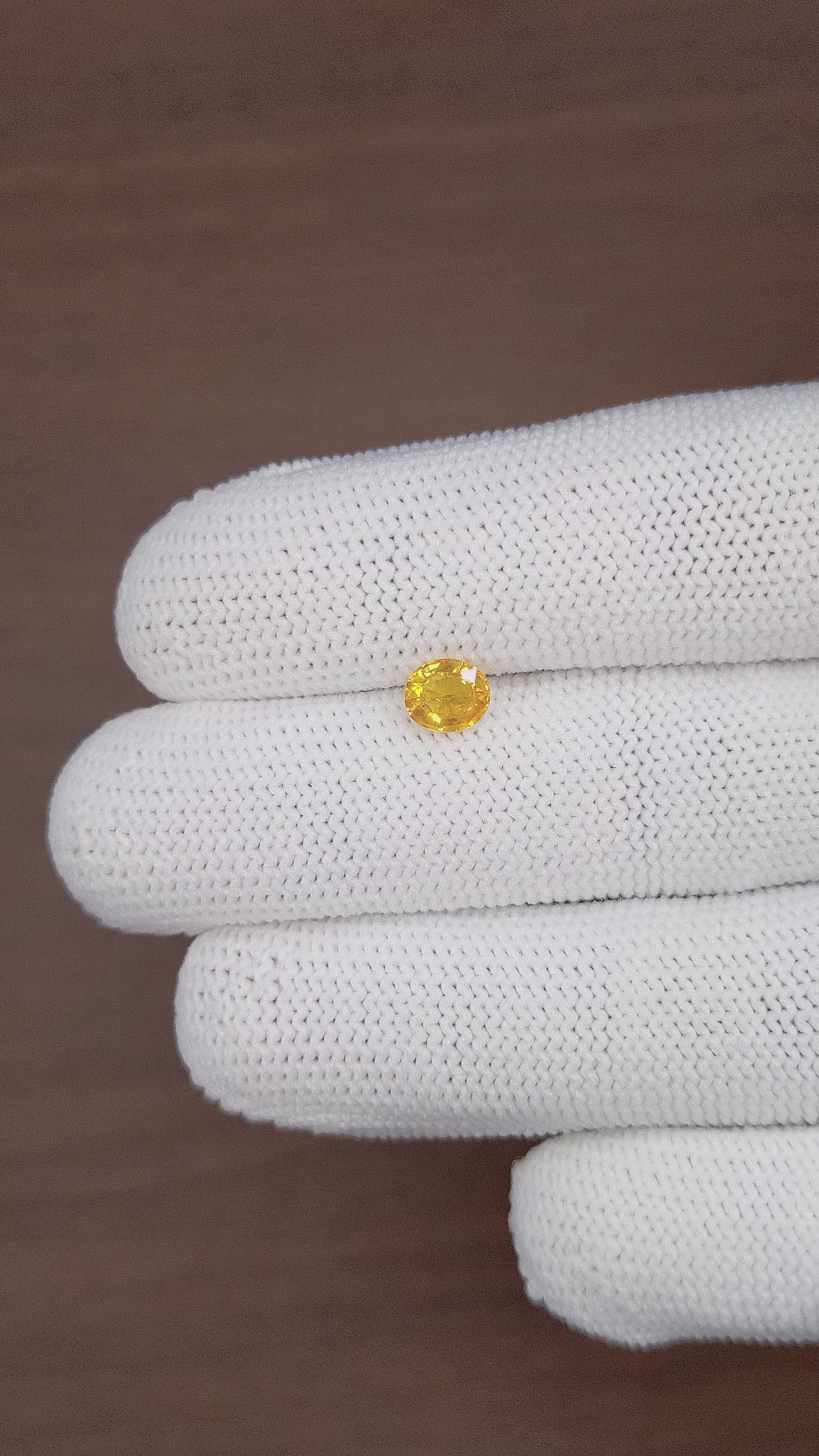 0.90 Ct. Yellow Sapphire from Madagascar Size Video