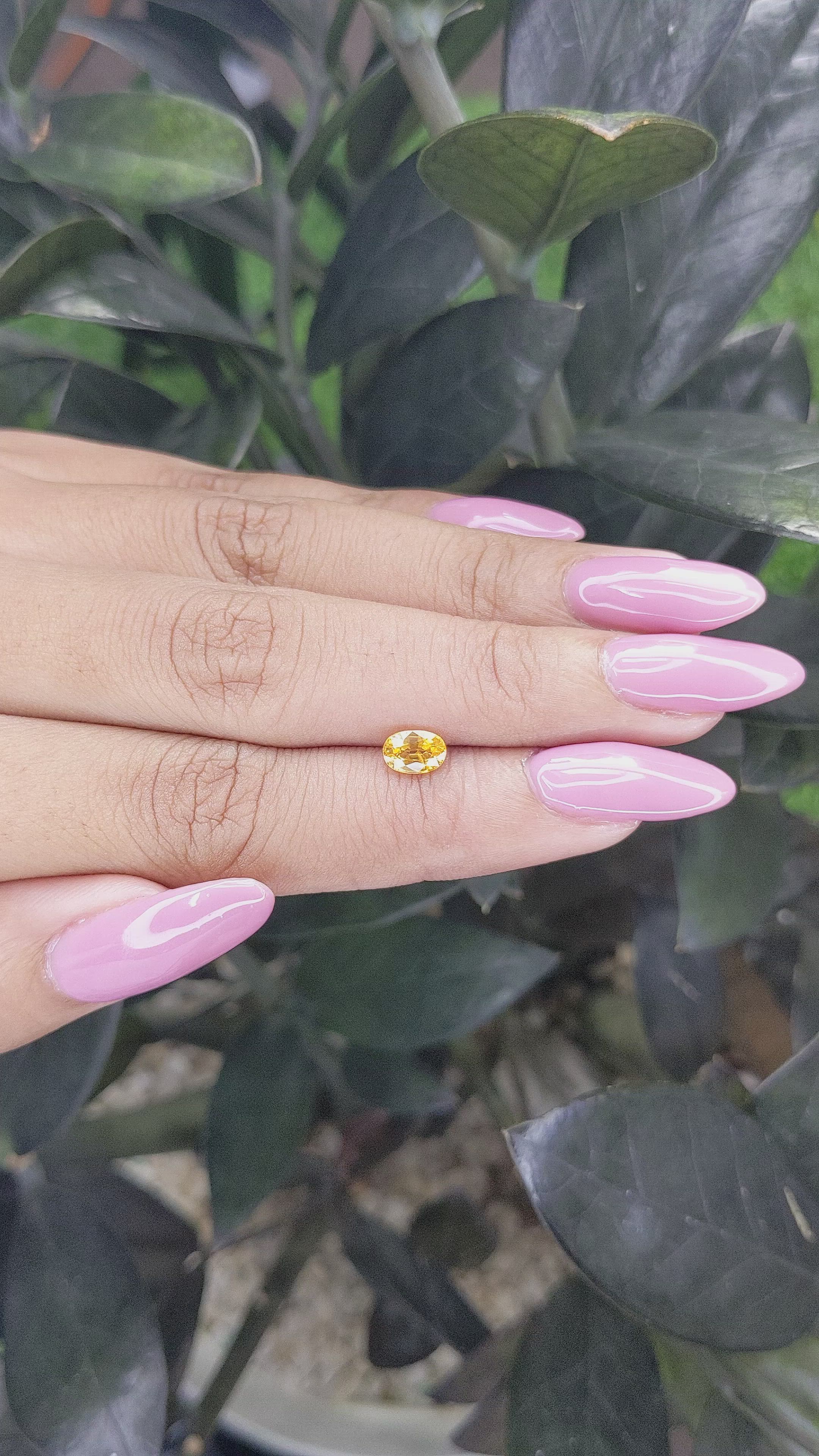 0.77 Ct. Yellow Sapphire from Madagascar Size Video