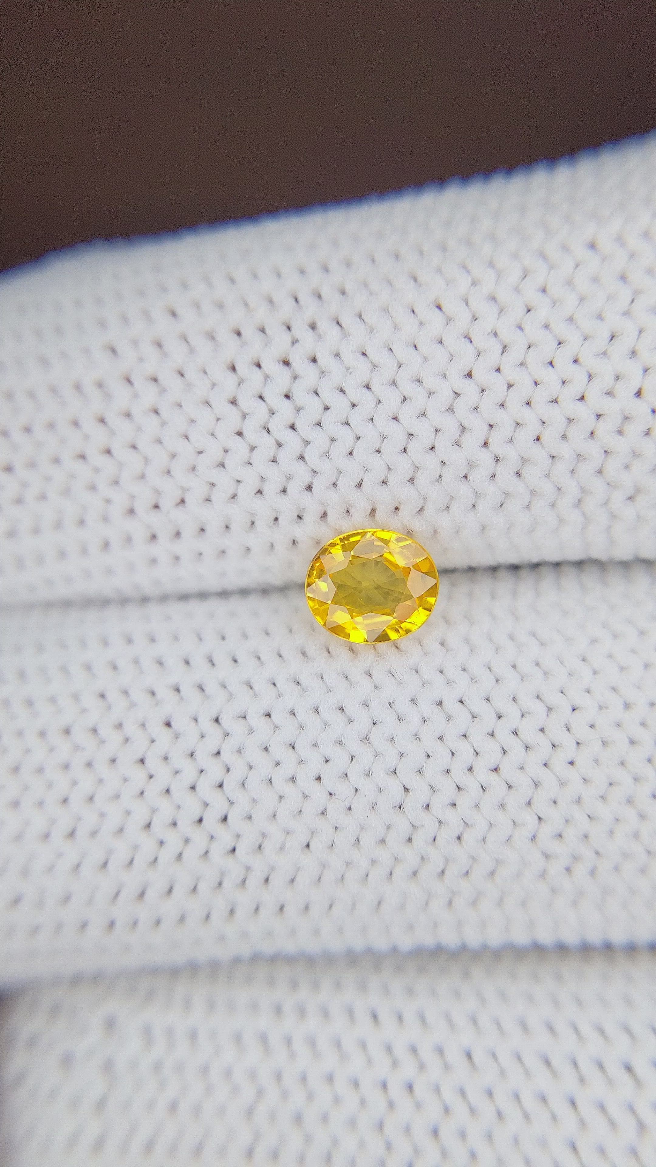 0.75 Ct. Yellow Sapphire from Madagascar Size Video