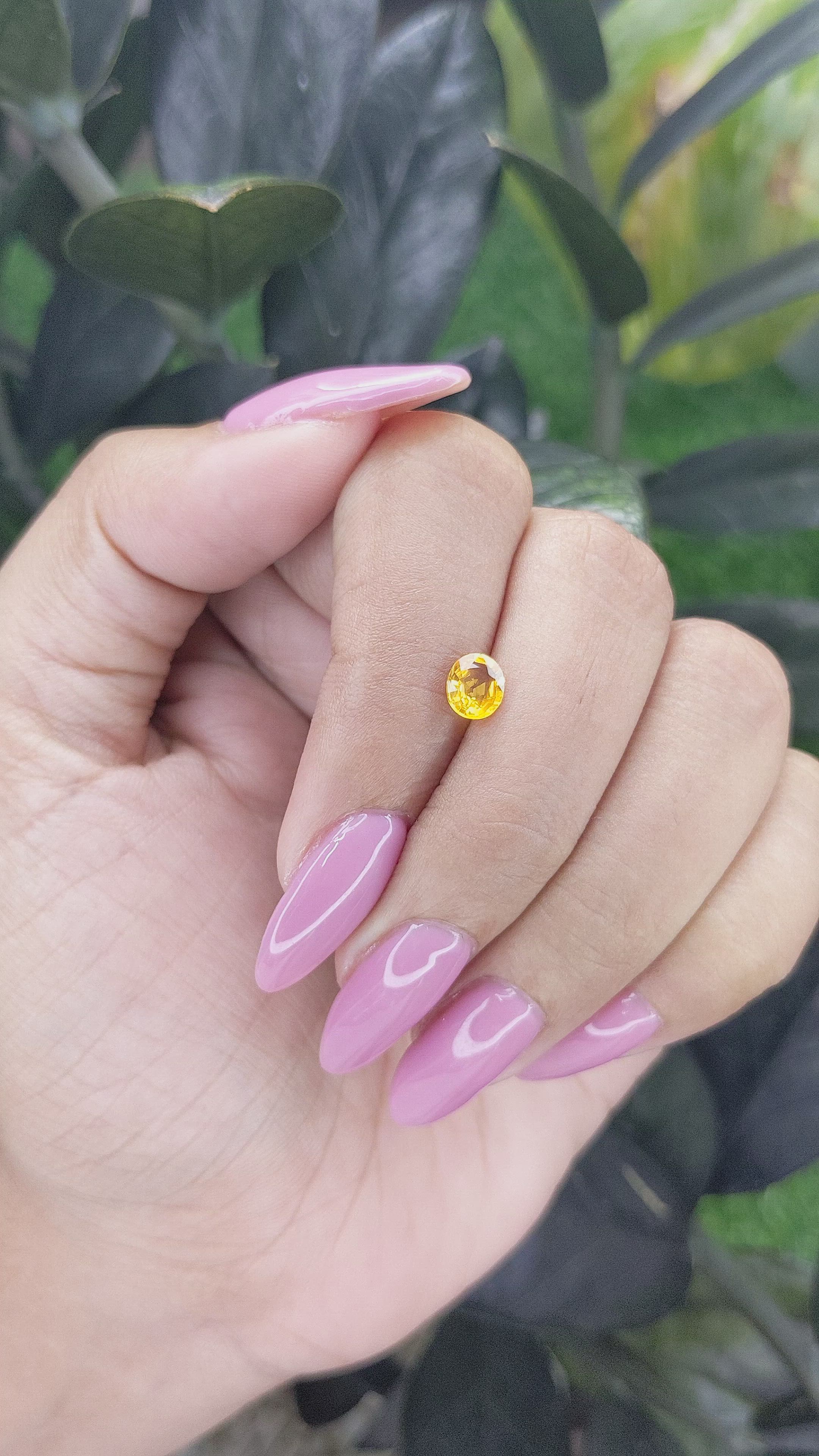 0.75 Ct. Yellow Sapphire from Madagascar Size Video