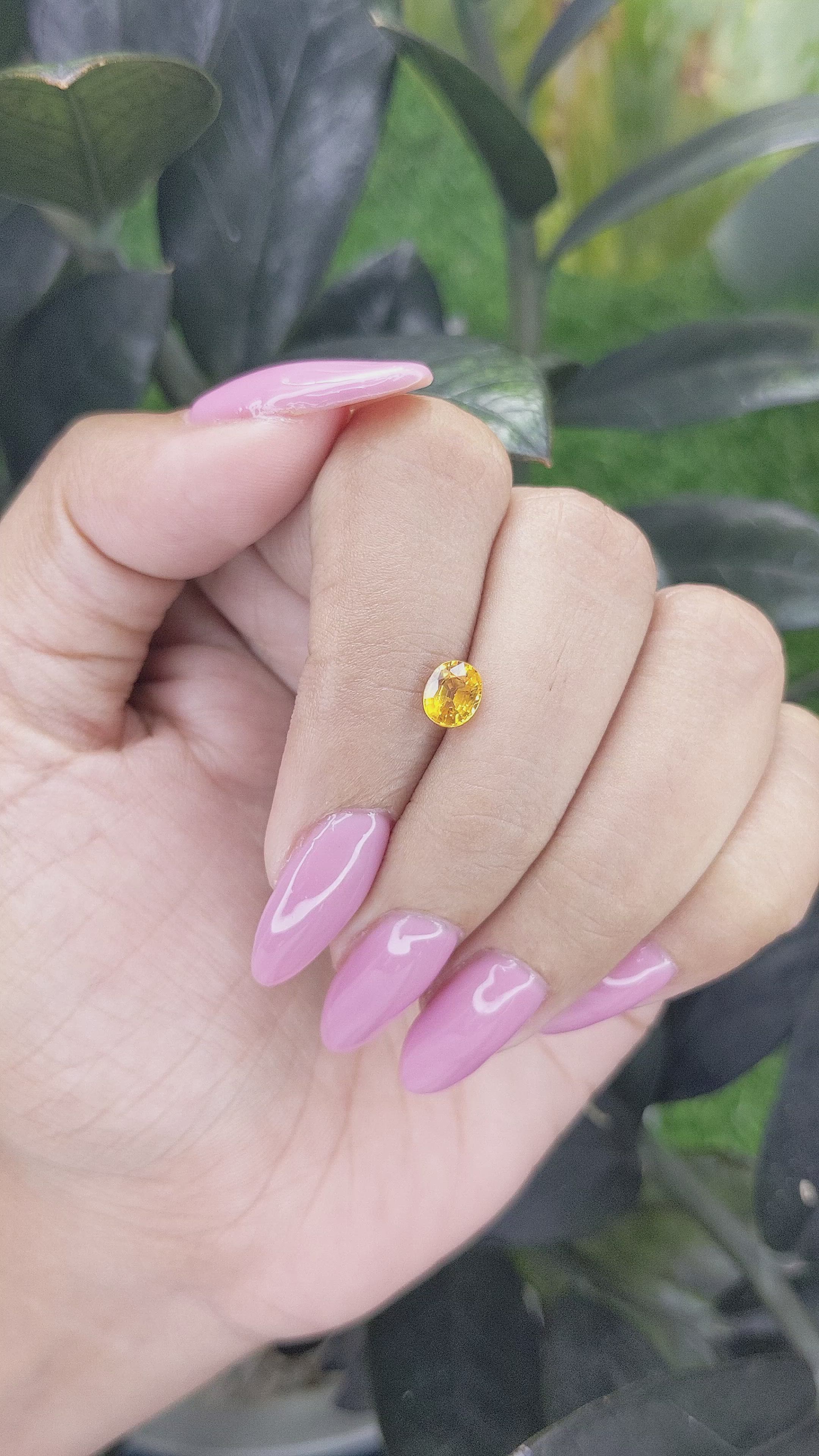 0.85 Ct. Yellow Sapphire from Madagascar Size Video