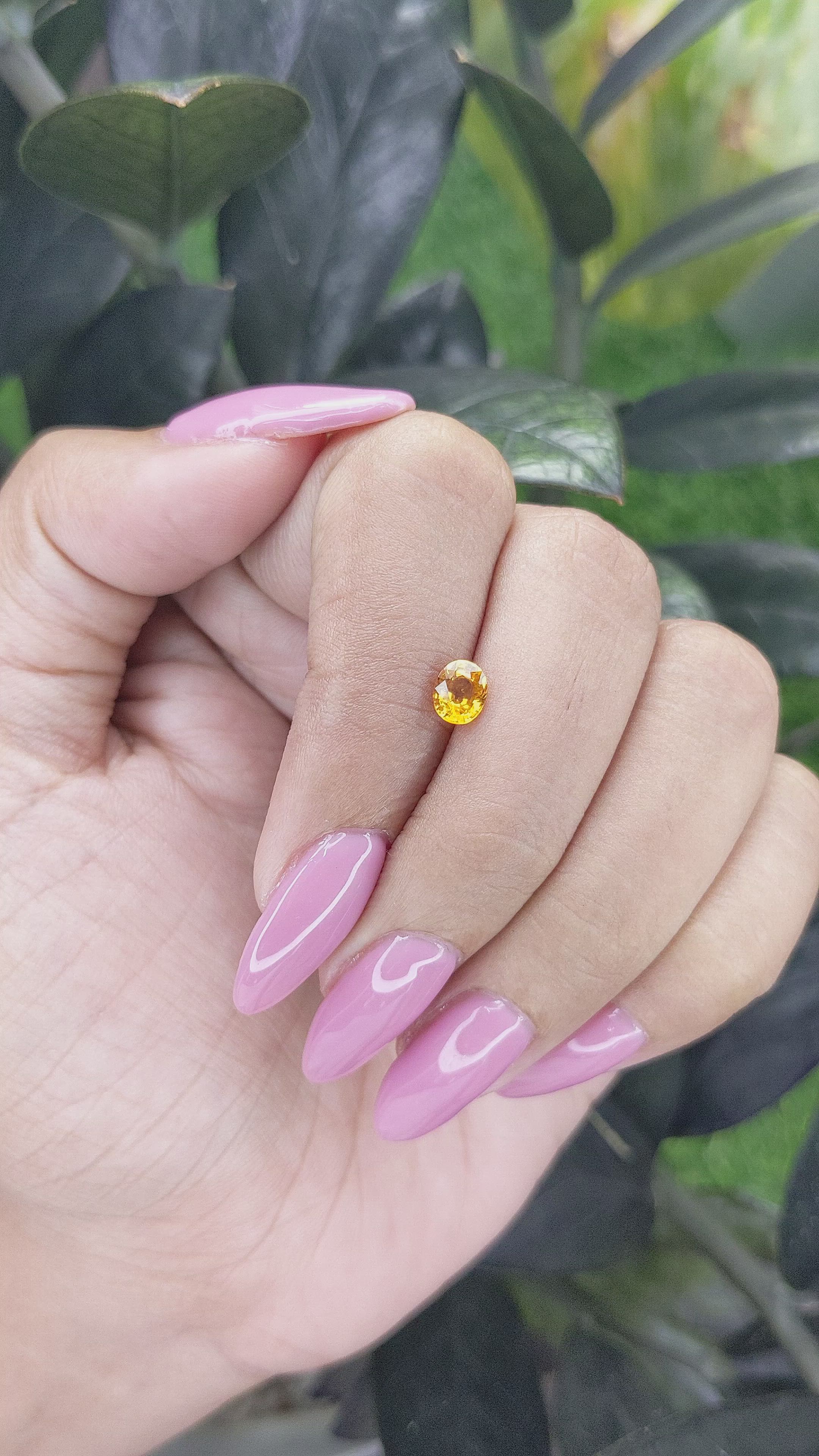 0.65 Ct. Yellow Sapphire from Madagascar Size Video