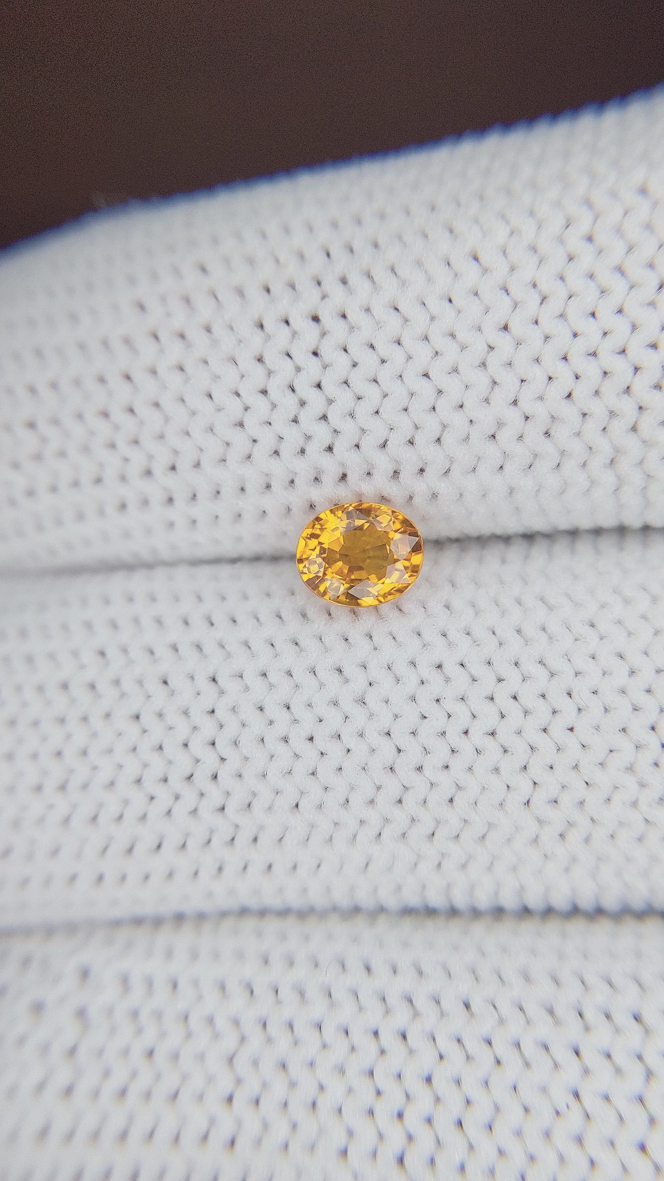 0.65 Ct. Yellow Sapphire from Madagascar Size Video