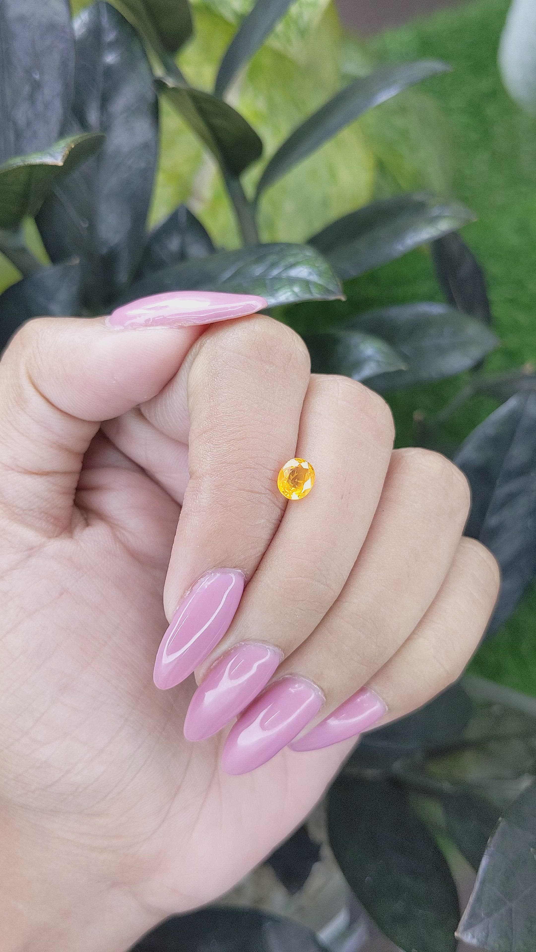 0.89 Ct. Yellow Sapphire from Madagascar Size Video