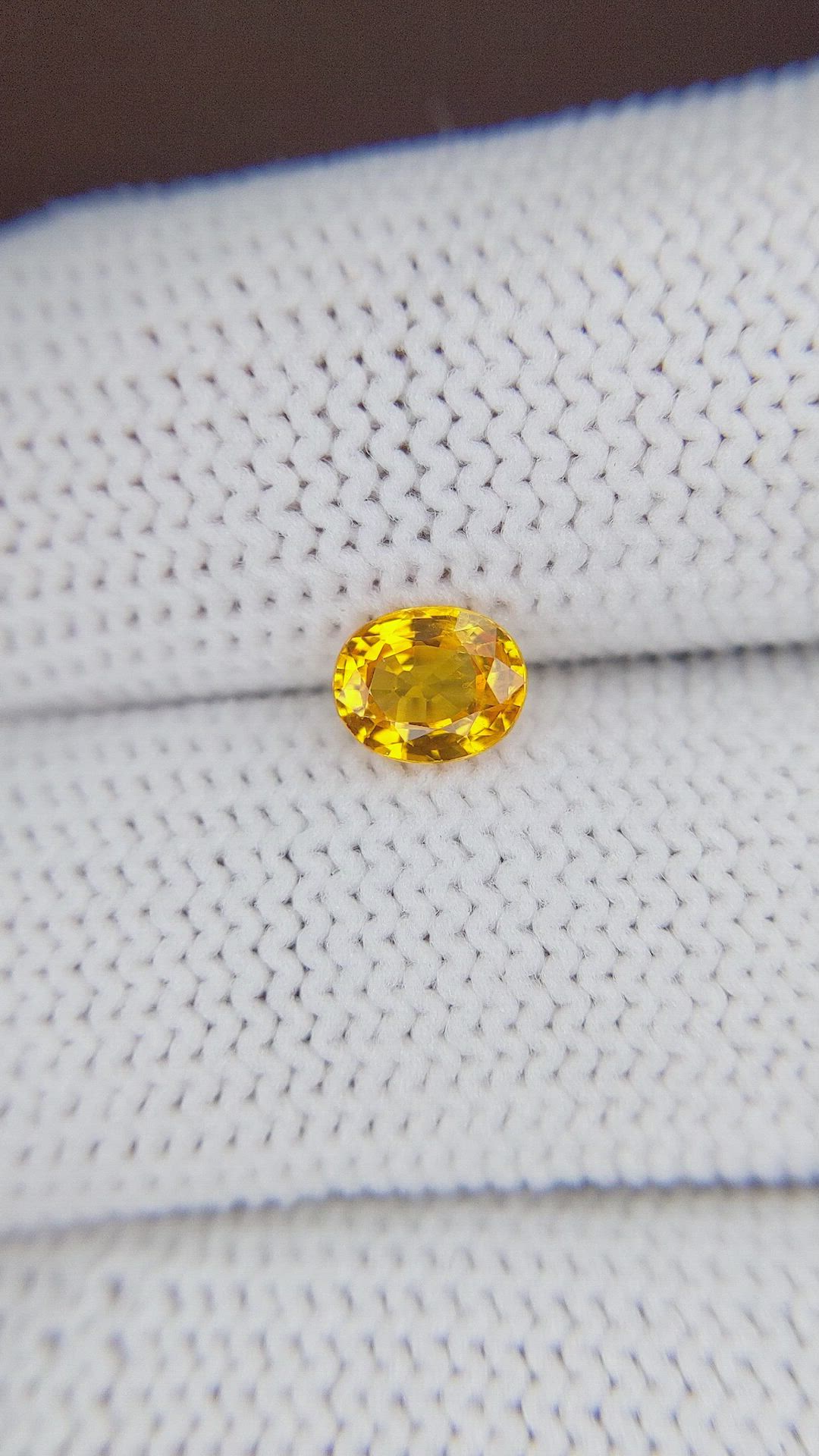 0.74 Ct. Yellow Sapphire from Madagascar Size Video