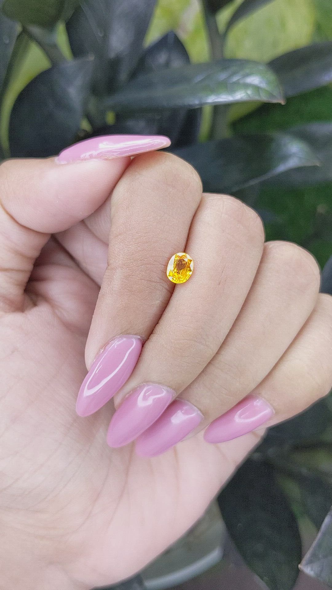 0.74 Ct. Yellow Sapphire from Madagascar Size Video