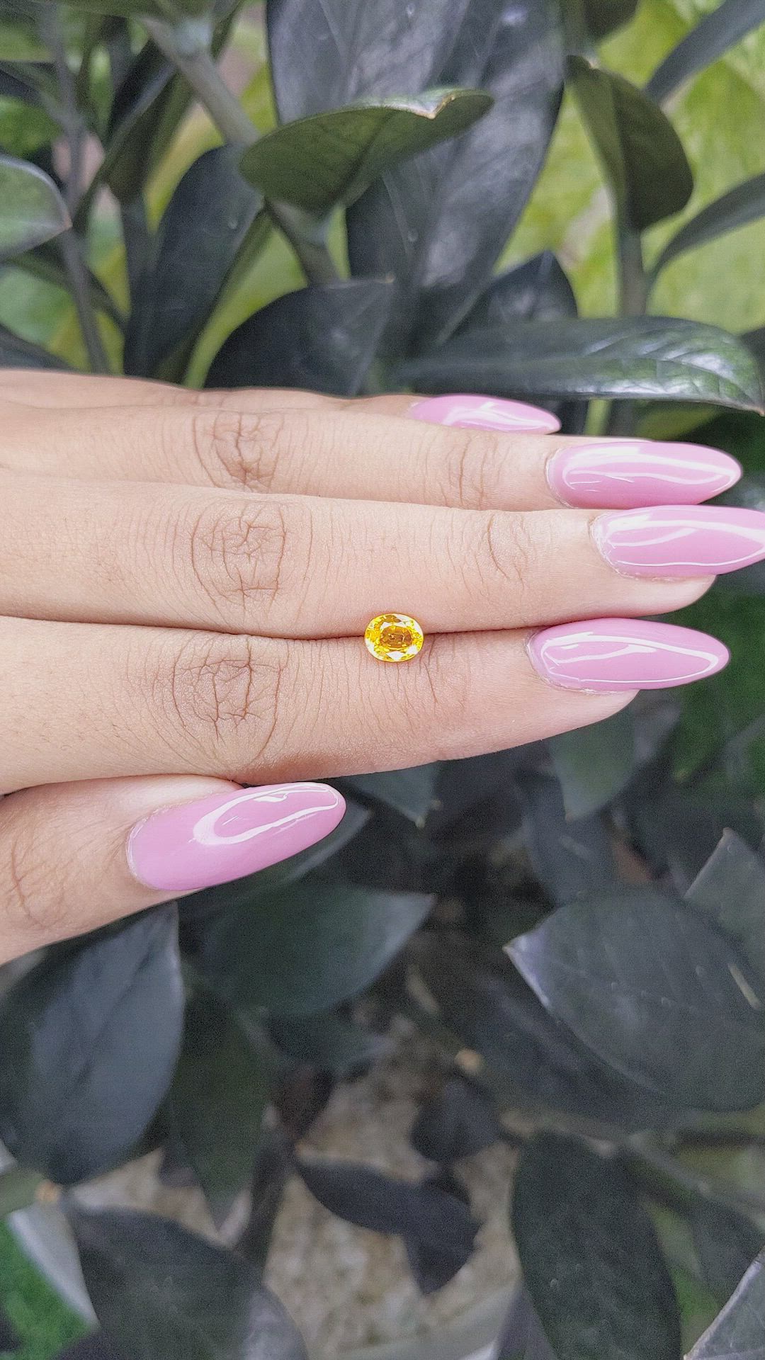 0.74 Ct. Yellow Sapphire from Madagascar Size Video