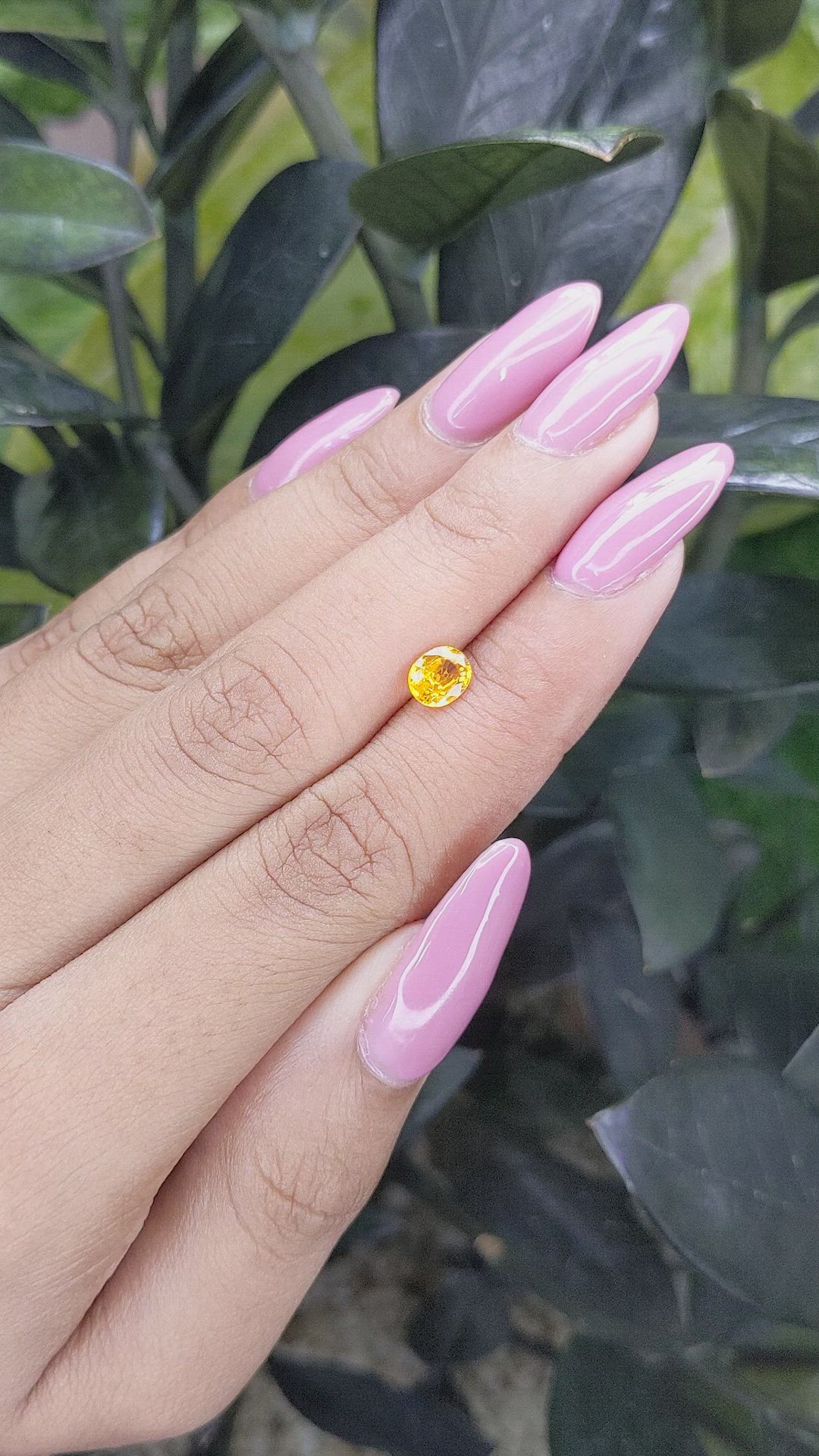 0.74 Ct. Yellow Sapphire from Madagascar Size Video