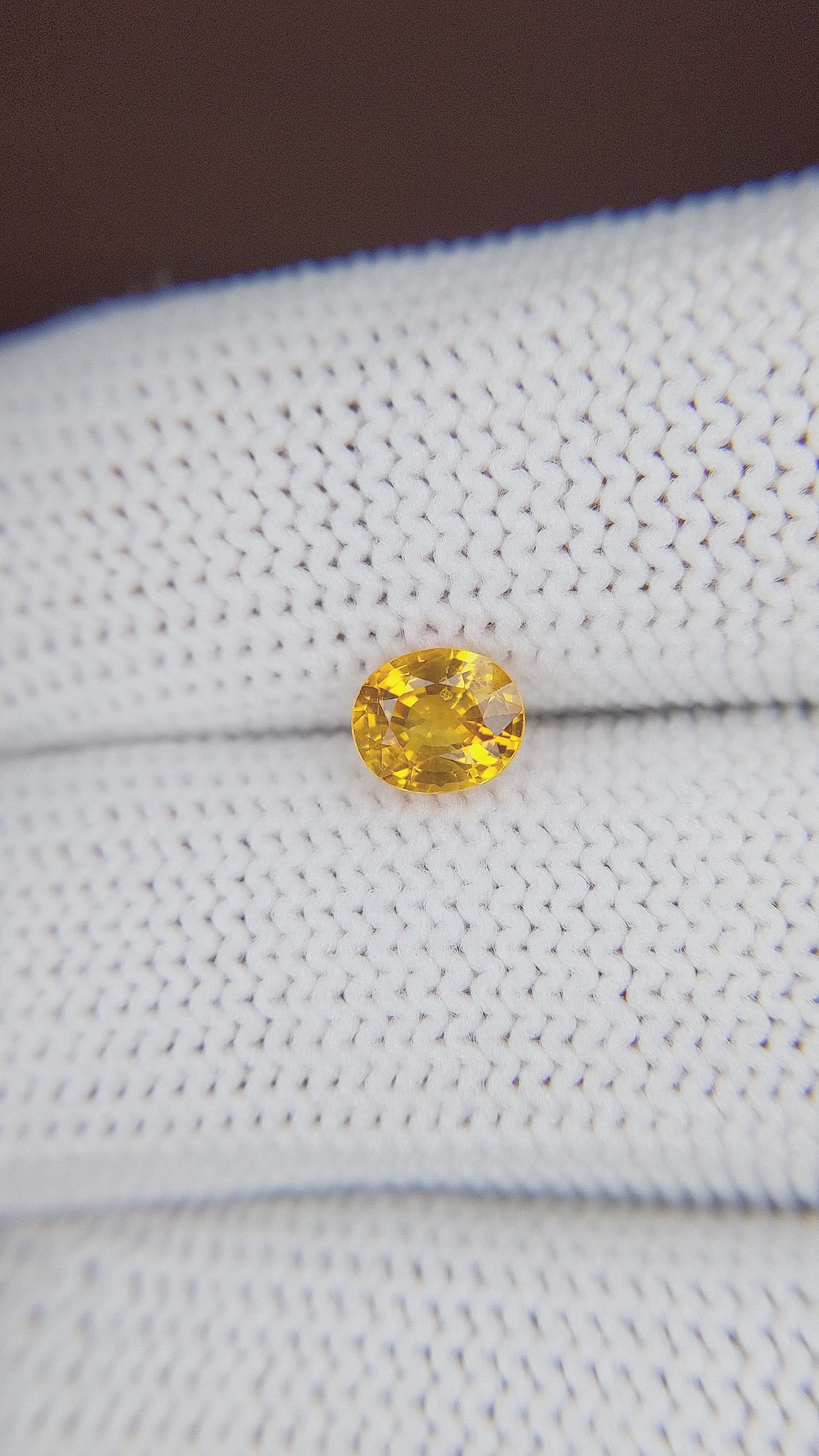 0.91 Ct. Yellow Sapphire from Madagascar Size Video