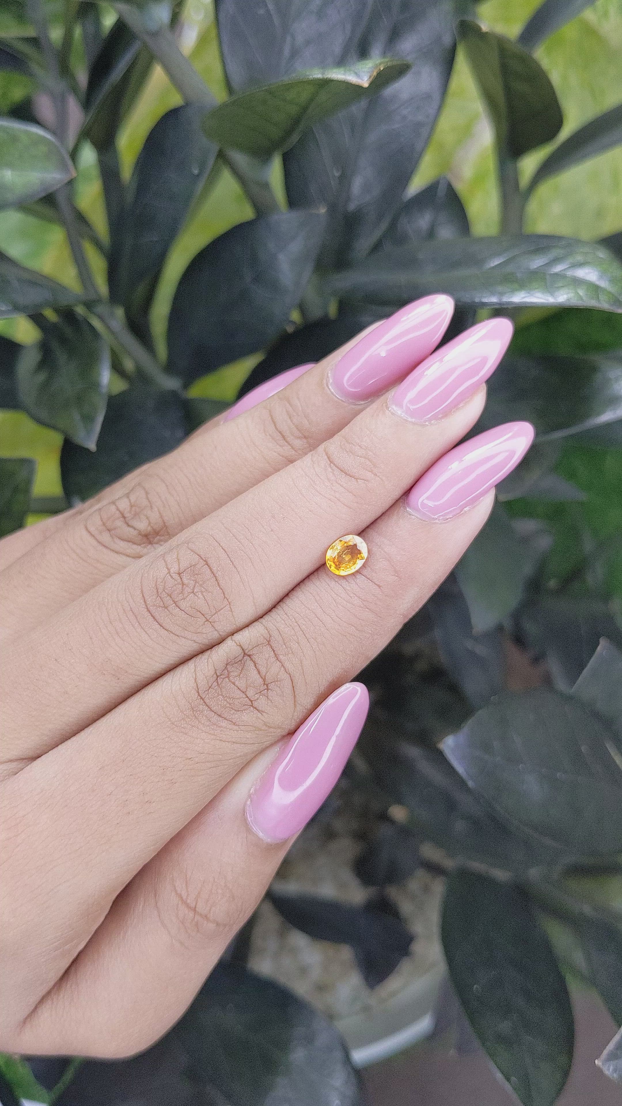 0.65 Ct. Yellow Sapphire from Madagascar Size Video