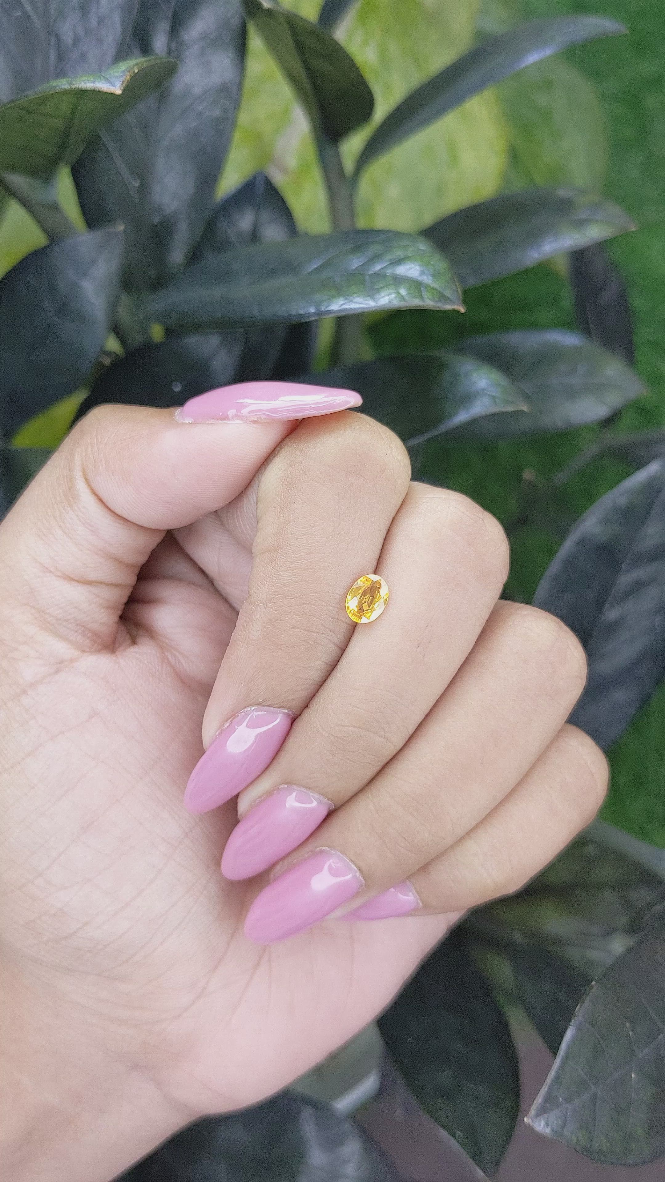 0.66 Ct. Yellow Sapphire from Madagascar Size Video