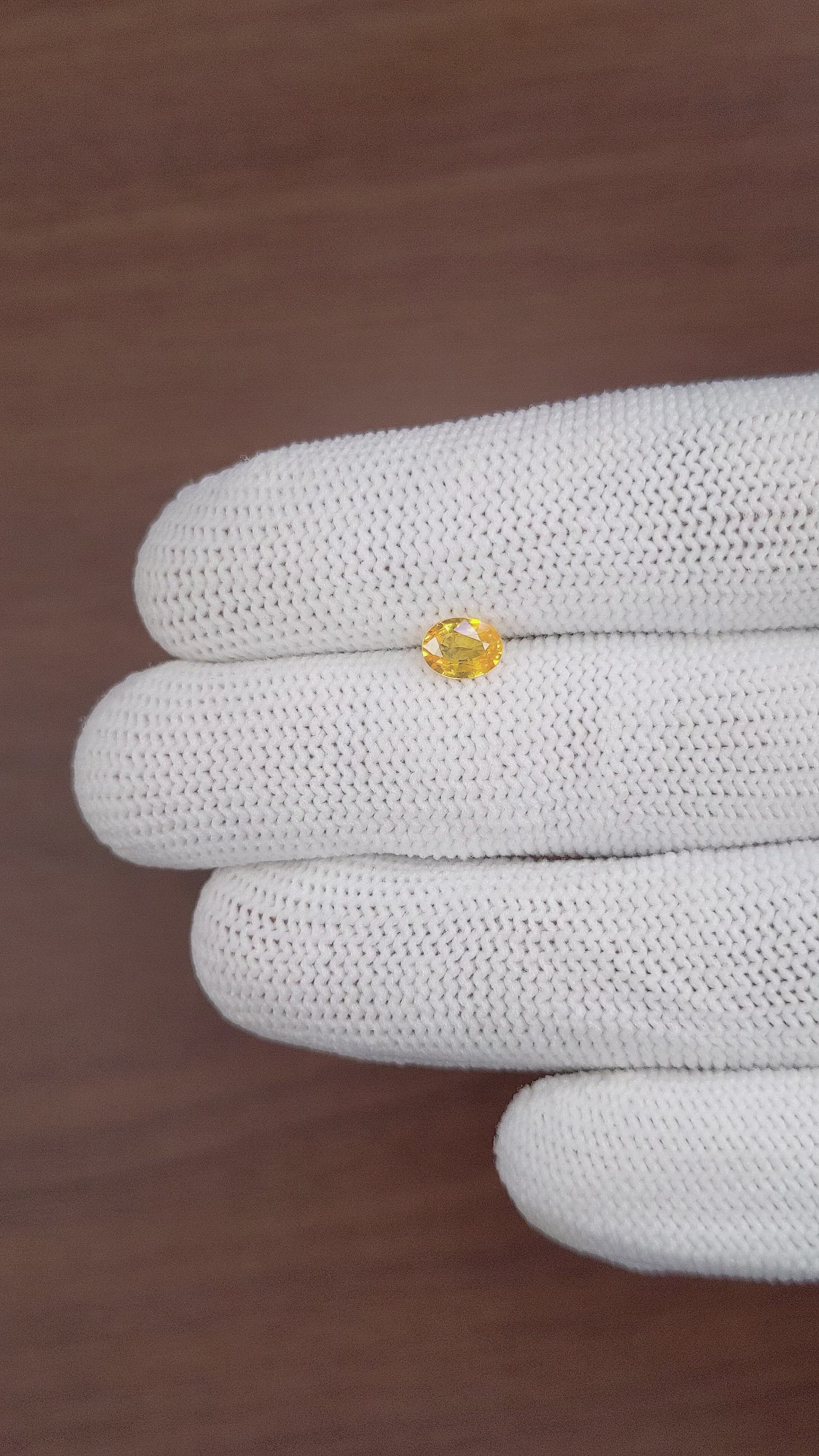 0.66 Ct. Yellow Sapphire from Madagascar Size Video