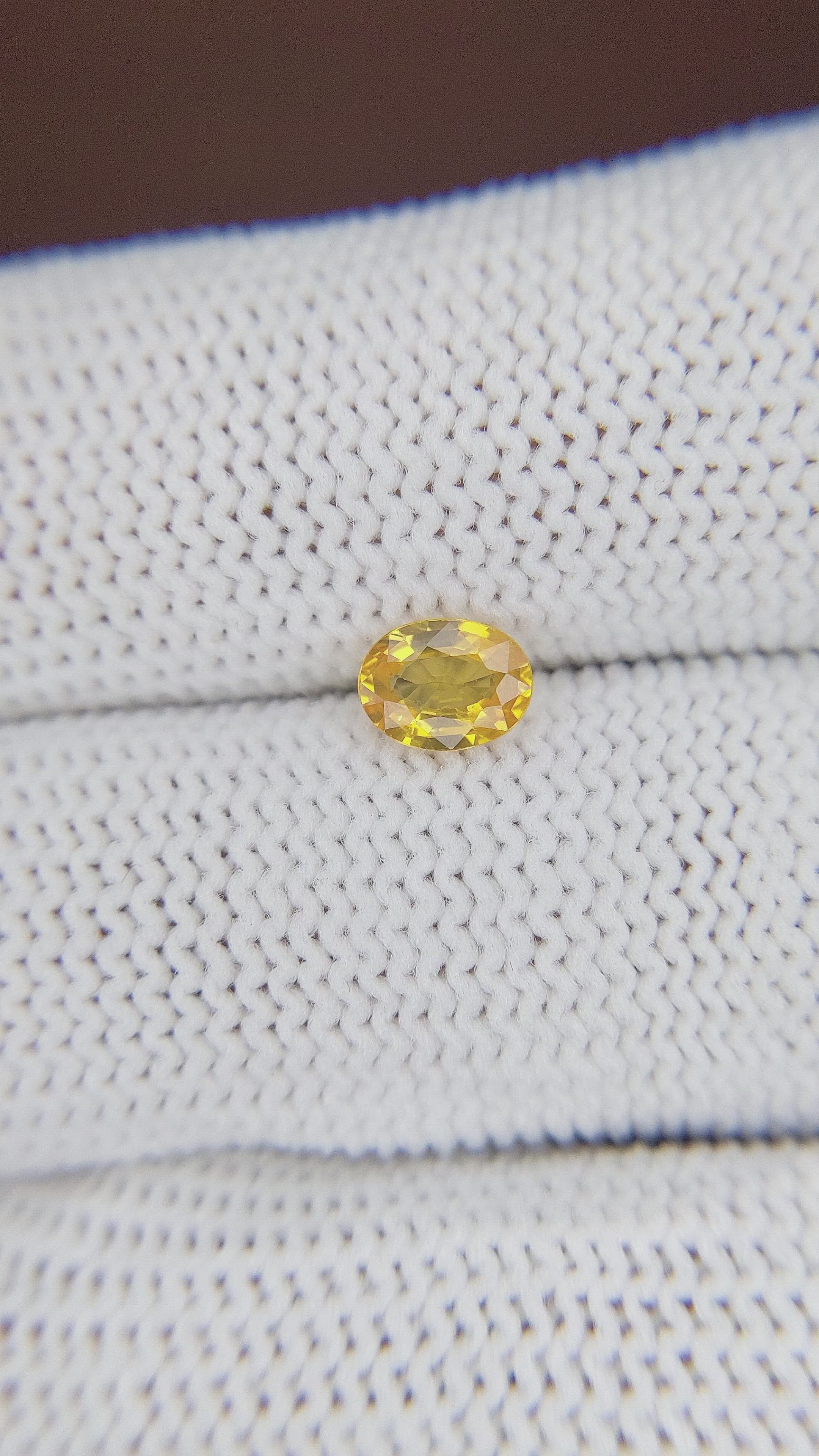 0.66 Ct. Yellow Sapphire from Madagascar Size Video