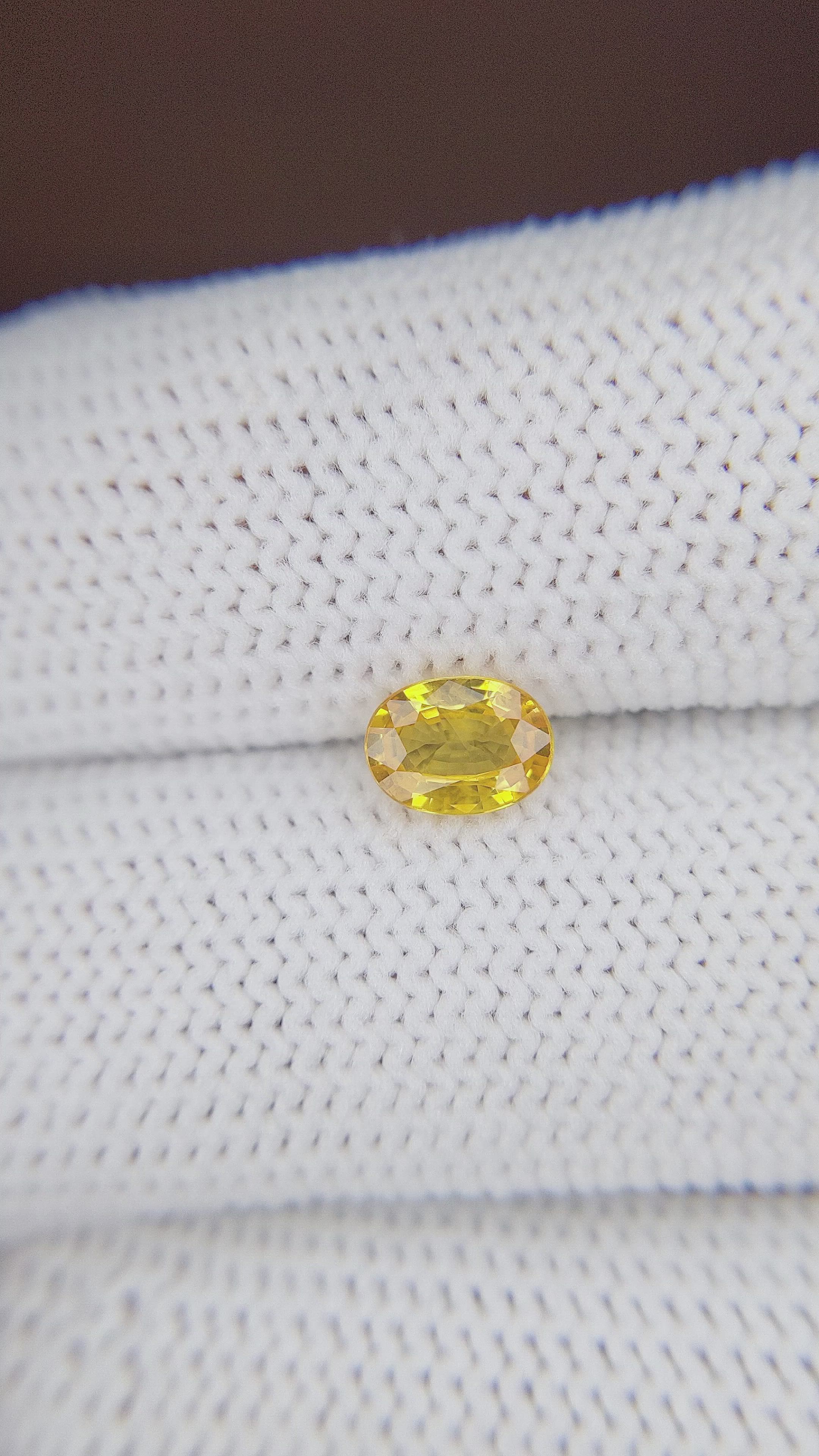 0.84 Ct. Yellow Sapphire from Madagascar Size Video