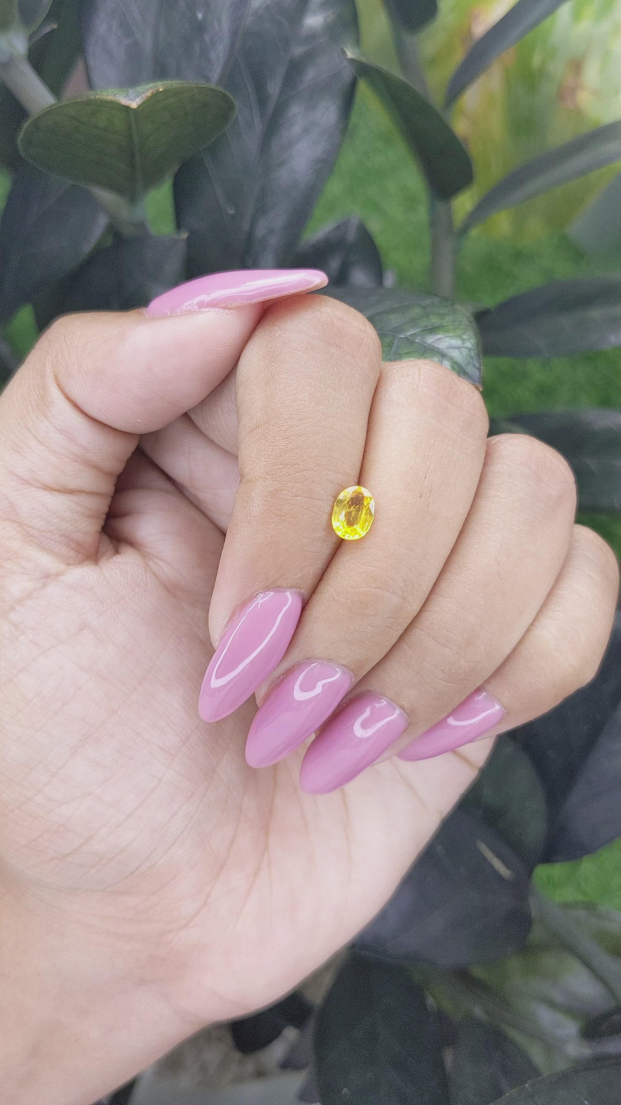 0.84 Ct. Yellow Sapphire from Madagascar Size Video