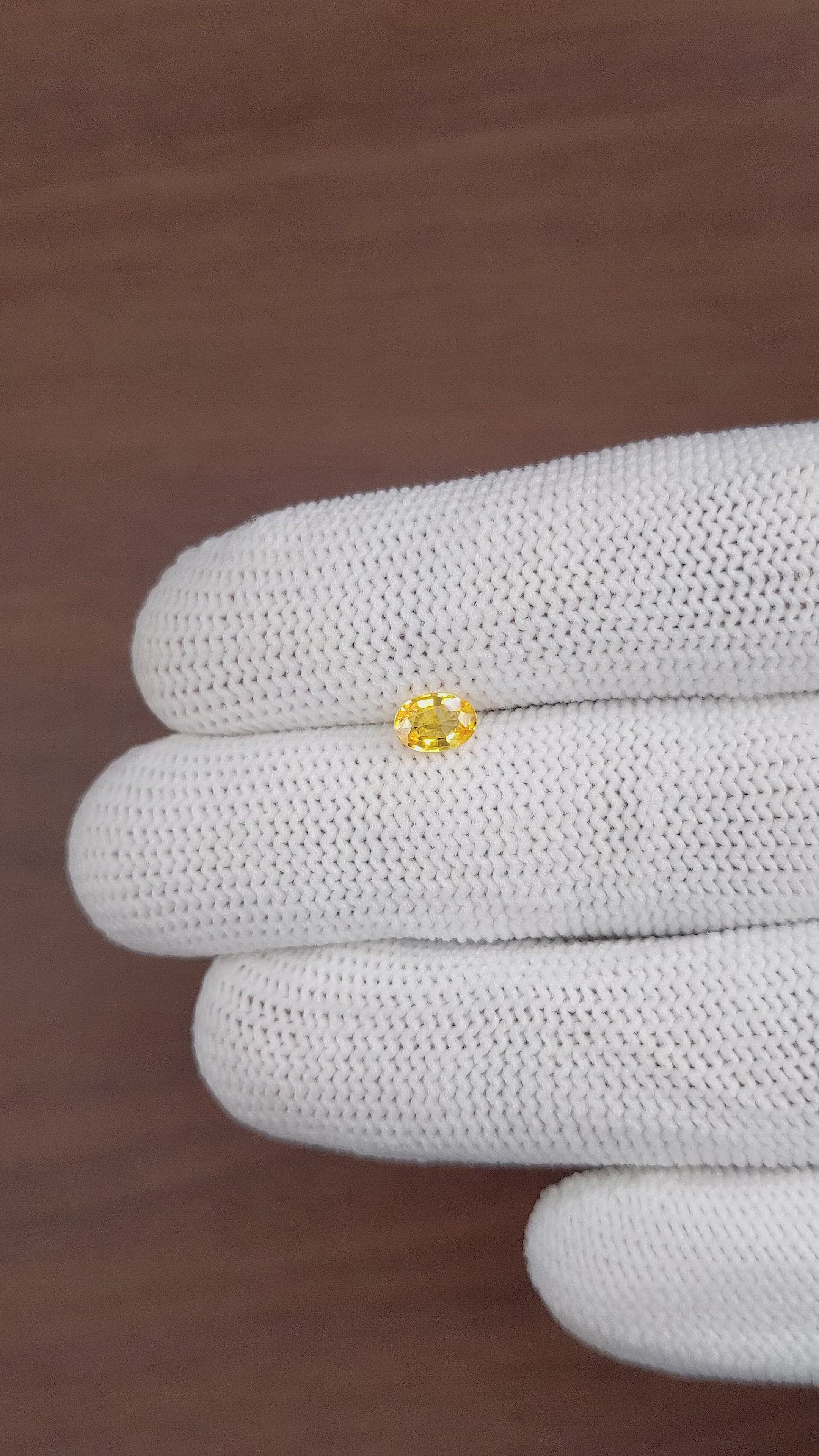 0.53 Ct. Yellow Sapphire from Madagascar Size Video
