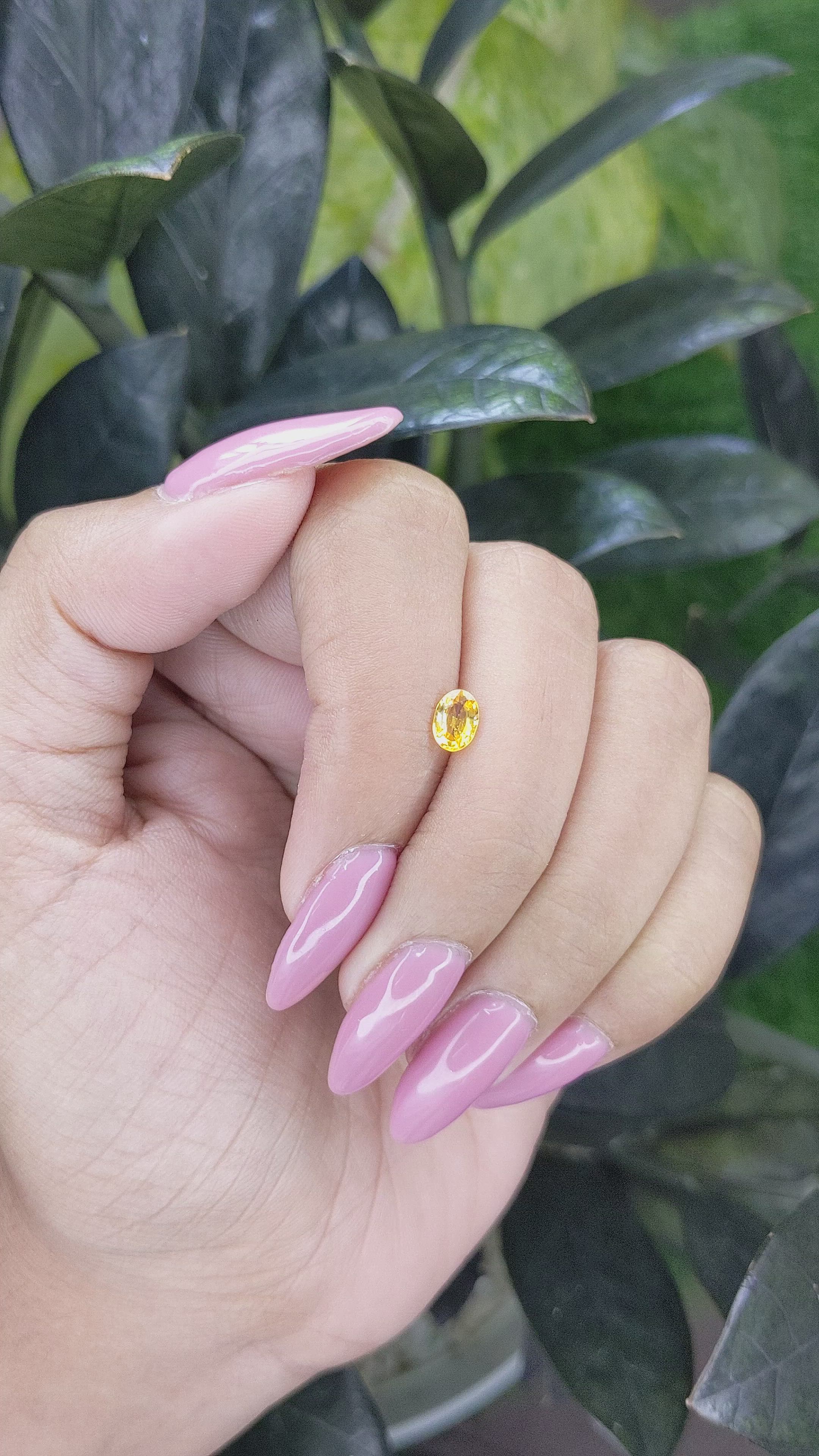 0.53 Ct. Yellow Sapphire from Madagascar Size Video