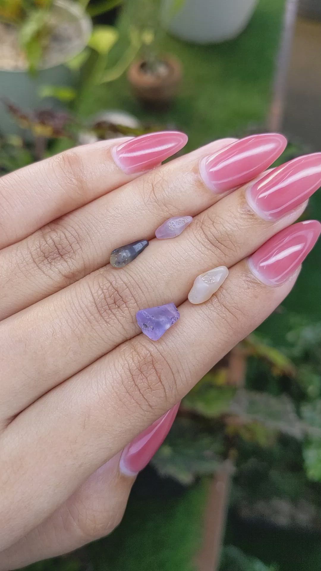 7.53 Ct. Multi Color Sapphire Crystal from Ceylon (Sri Lanka) Size Video