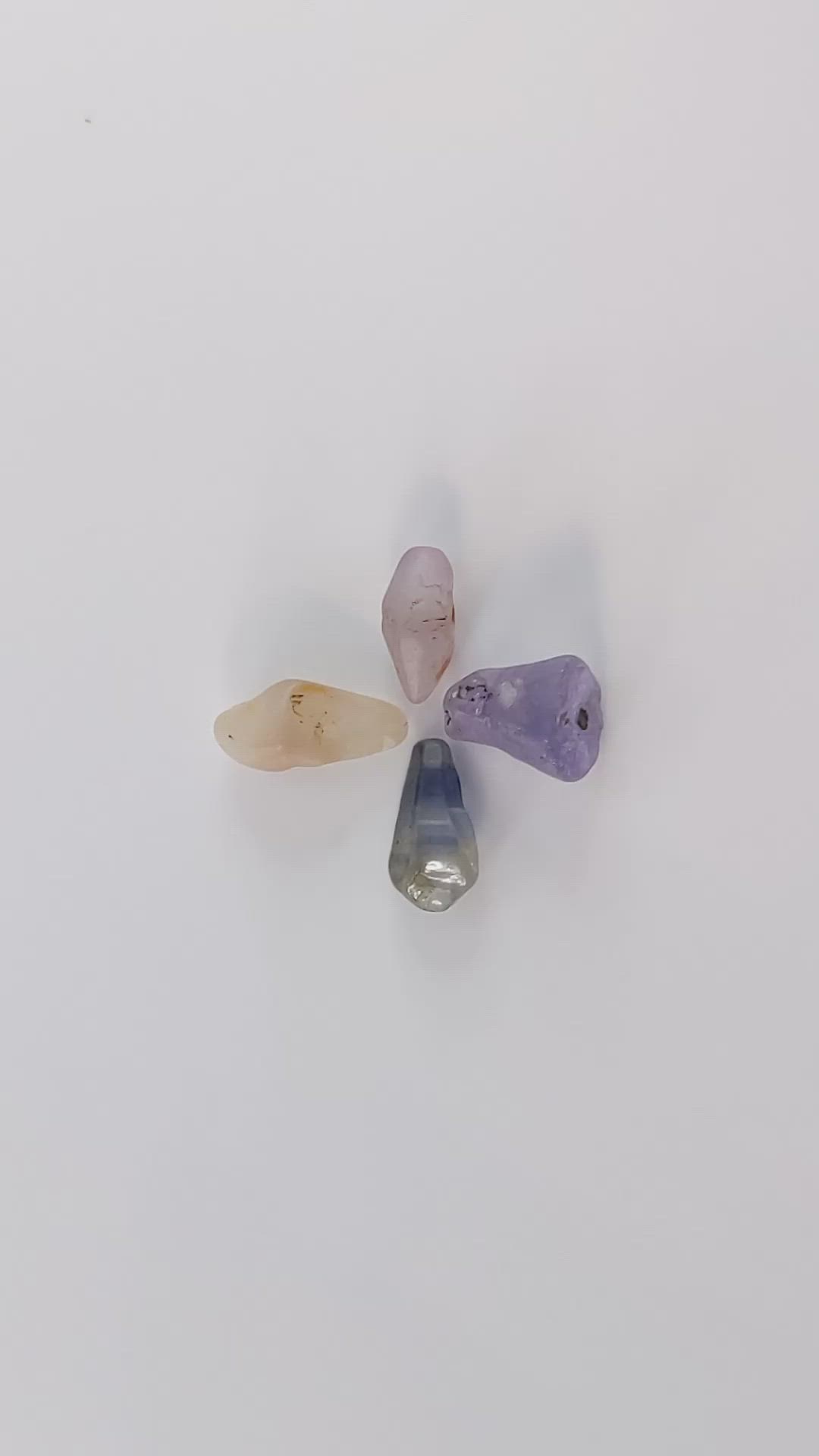 7.53 Ct. Multi Color Sapphire Crystal from Ceylon (Sri Lanka) Size Video