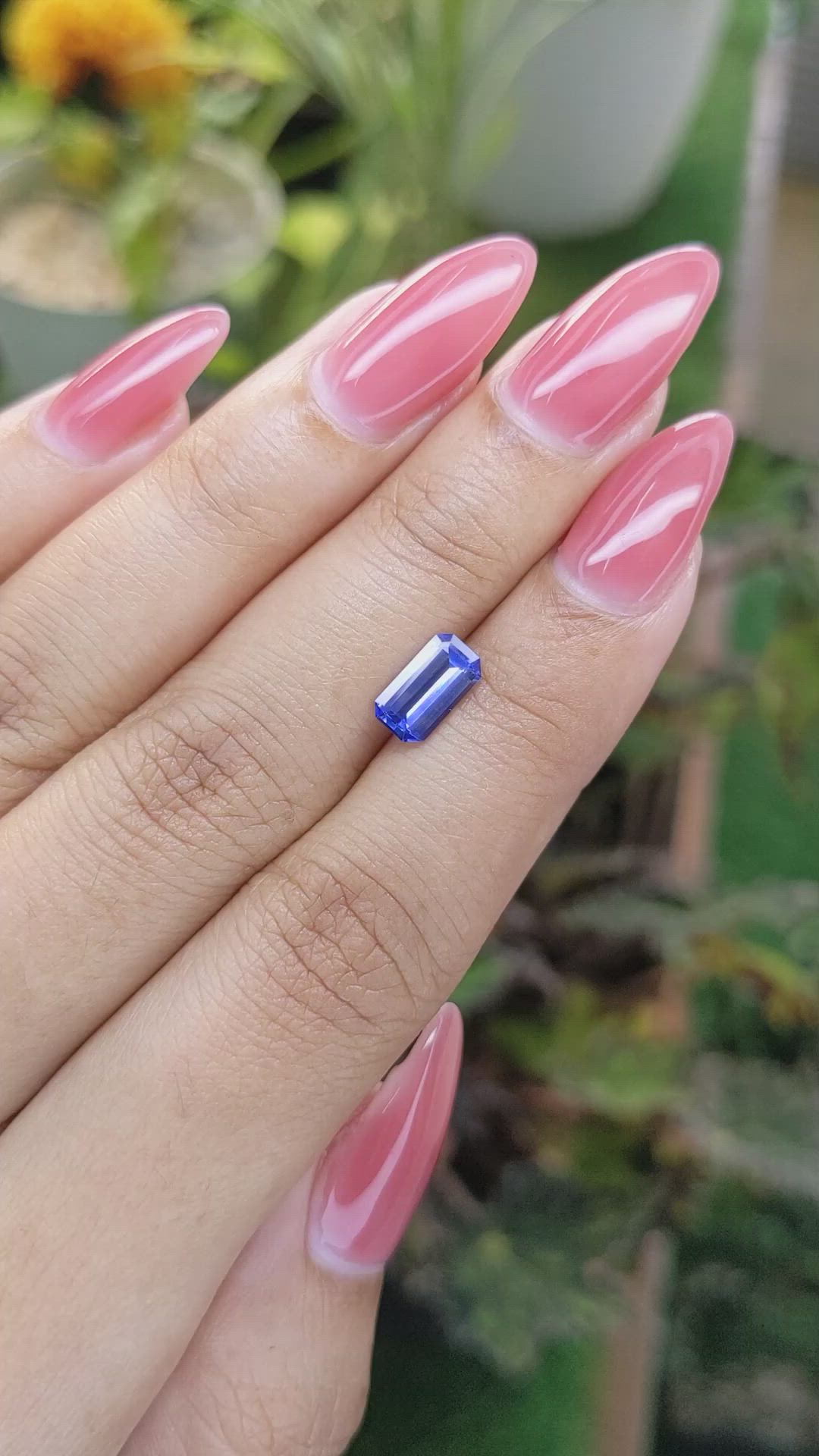 1.10 Ct. Blue Sapphire from Ceylon (Sri Lanka) Size Video